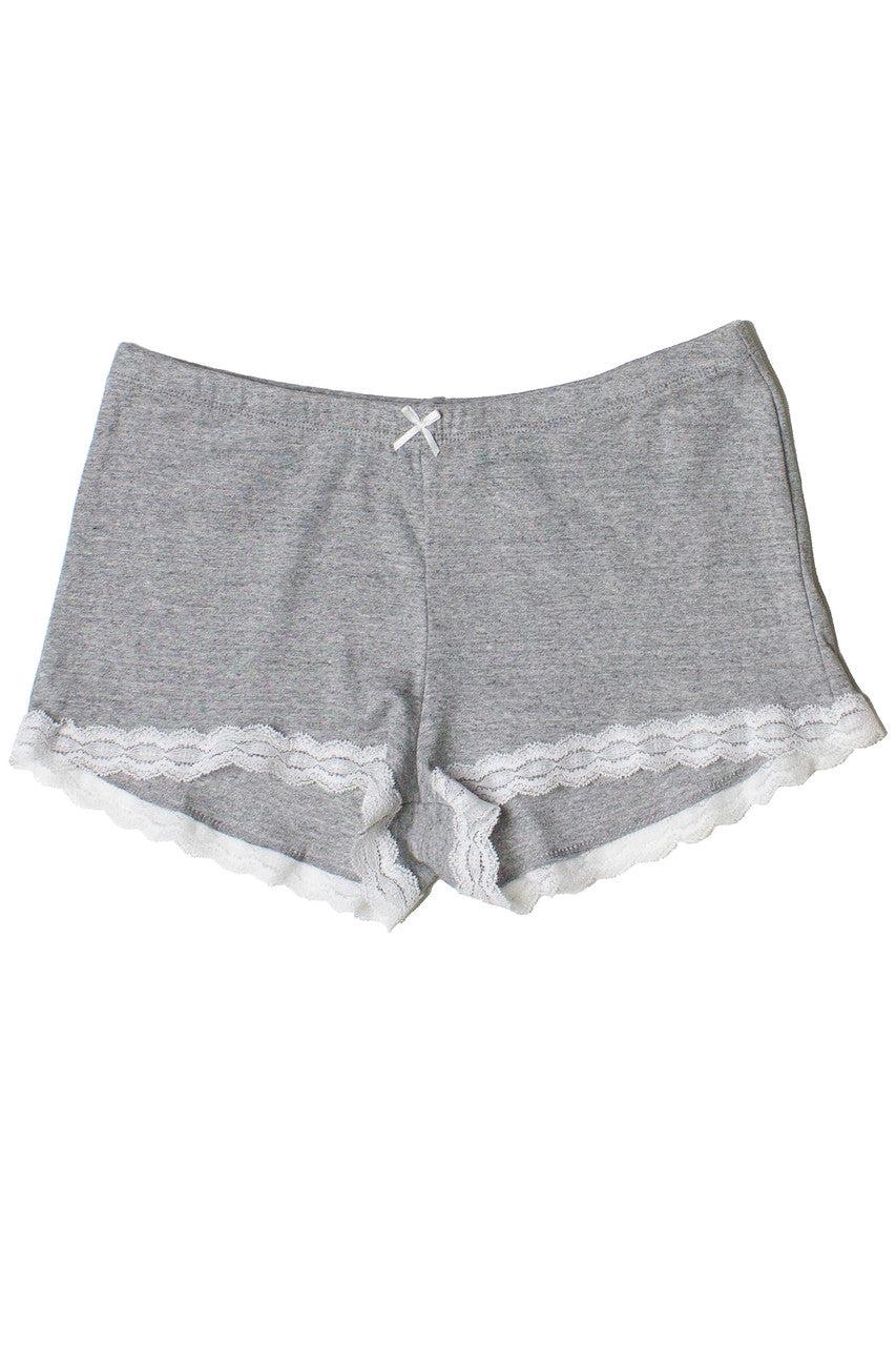 Lace Trim Bow Detail Short Lounge Shorts Product Image