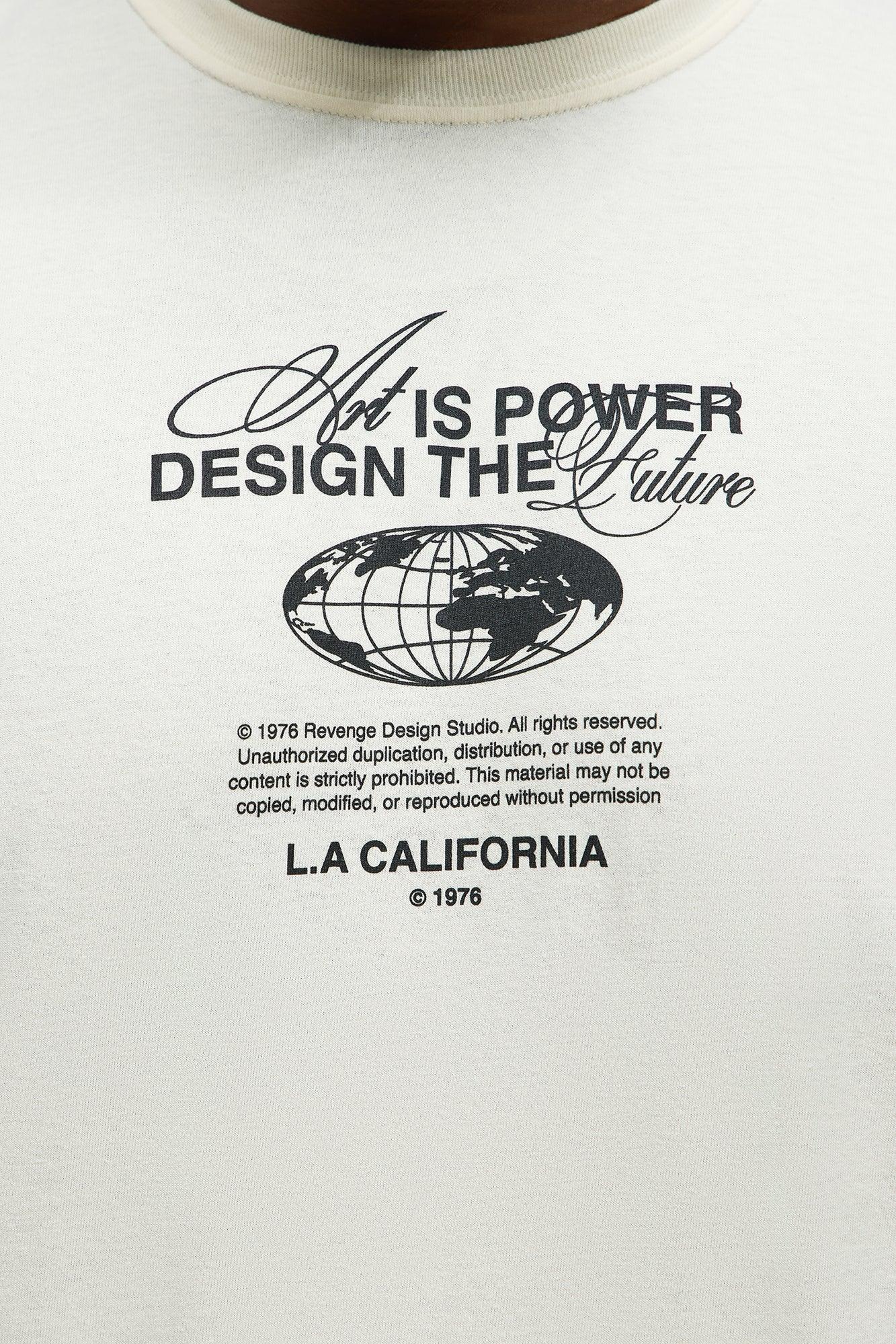 Art Is Powerful Short Sleeve Tee - Natural Male Product Image