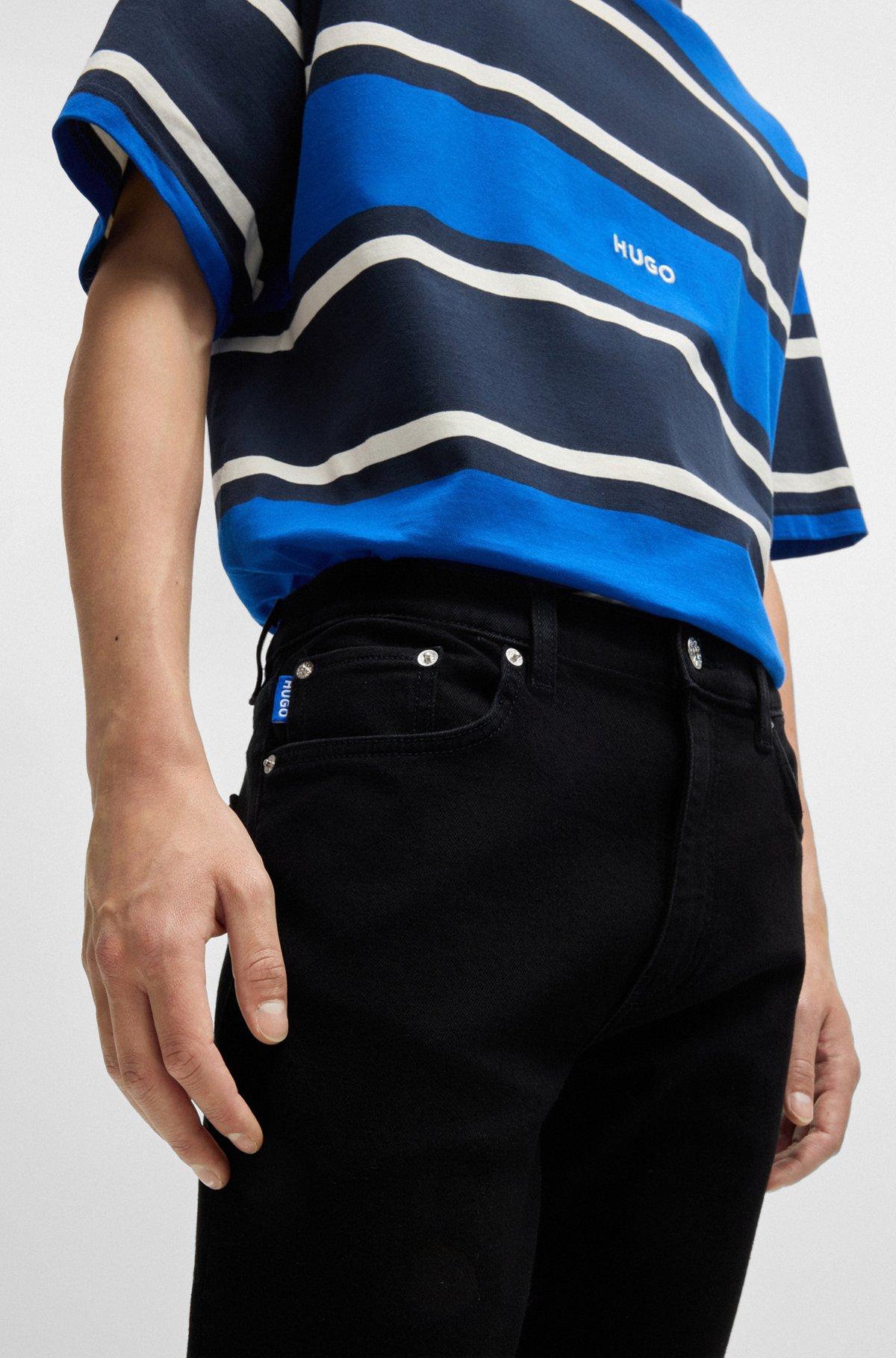 Extra-slim-fit jeans in black stretch denim Product Image