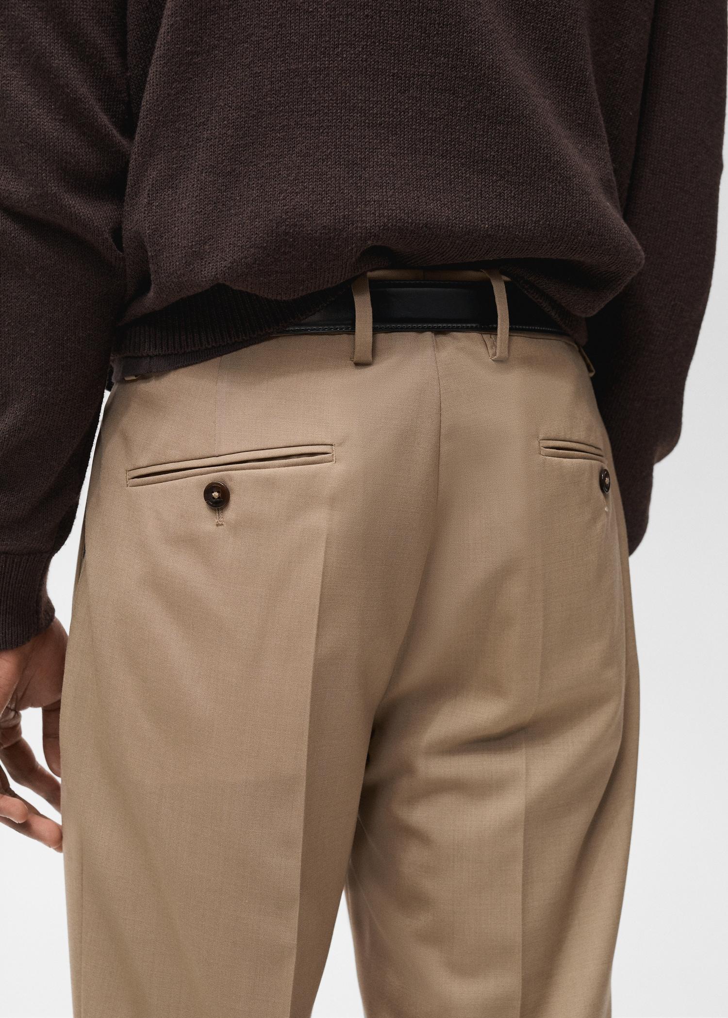 Turin 100% virgin wool suit pants - Men | MANGO USA Product Image