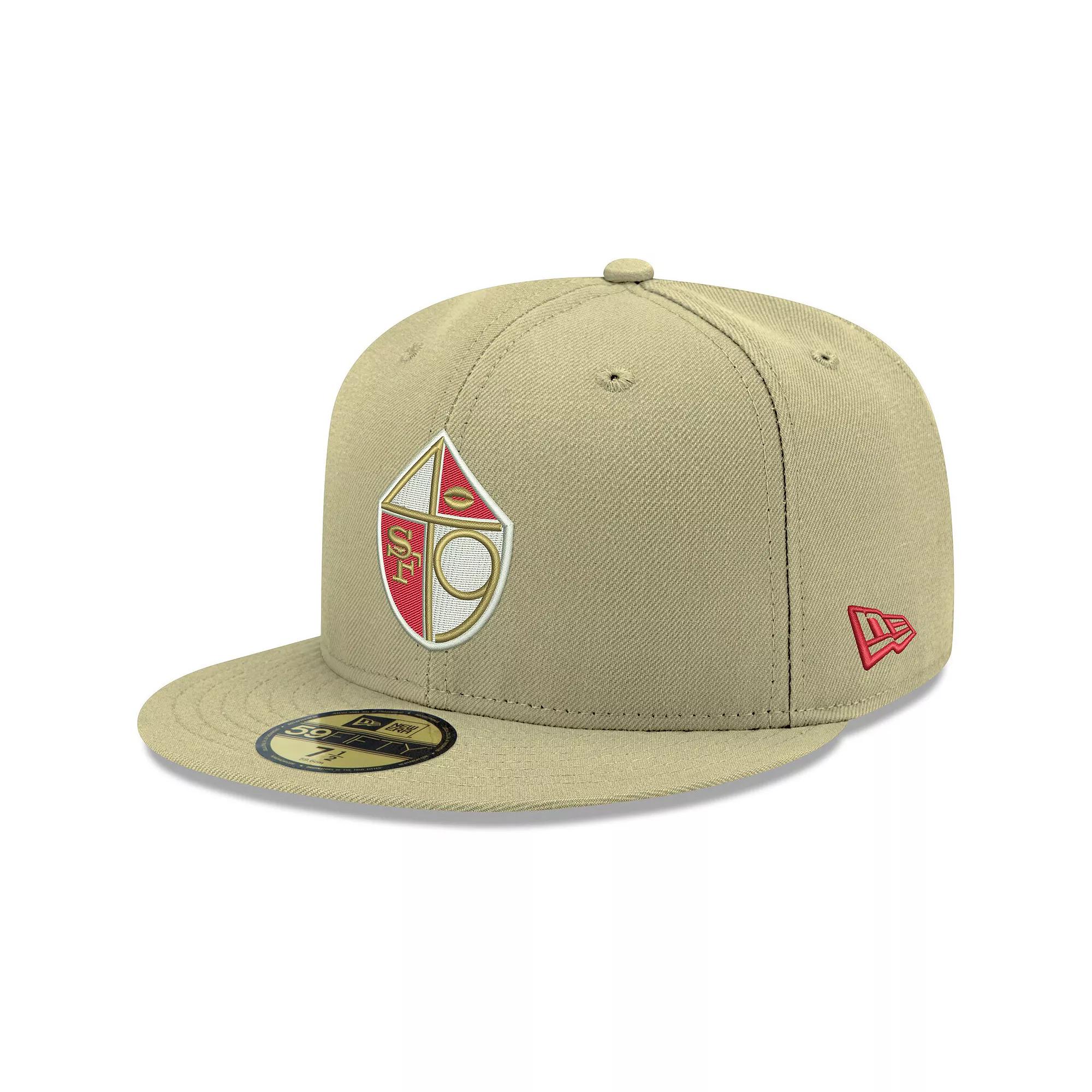 Men's New Era Gold San Francisco 49ers Omaha Throwback 59FIFTY Fitted Hat, Size: 7 1/8 Product Image