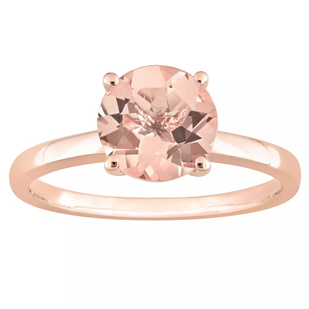 Stella Grace 10K Rose Gold Morganite Solitaire Ring, Women's, Size: 9, 10k Rsgold Product Image