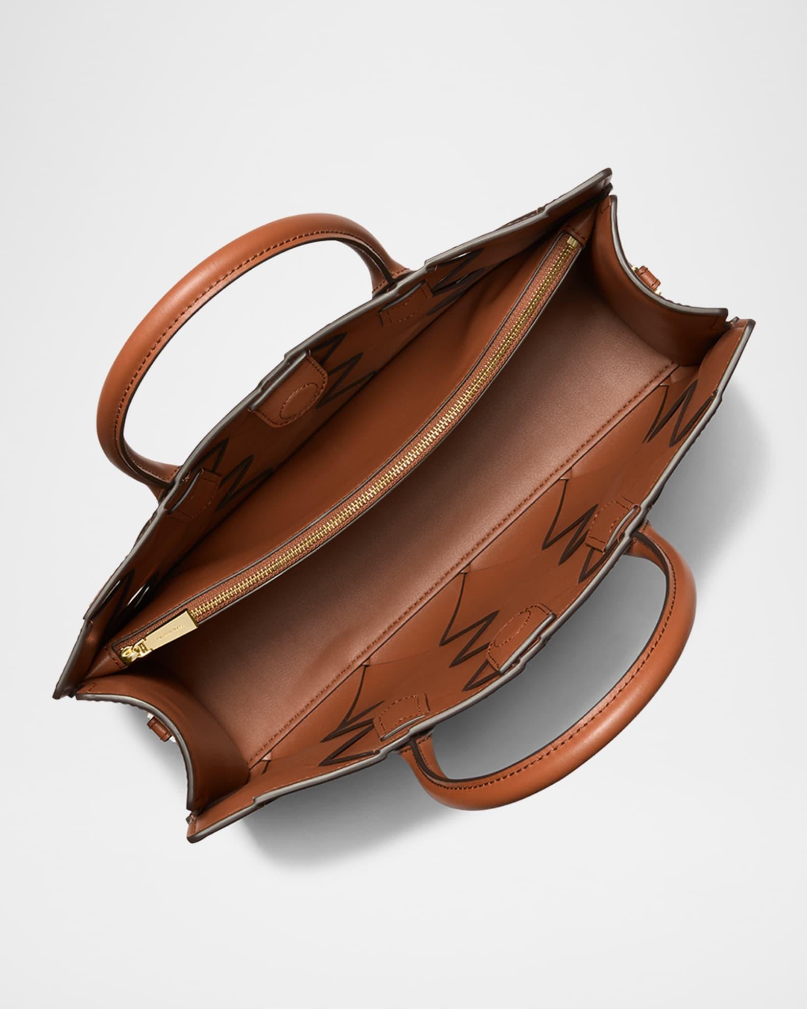 Scarlette Medium Woven Leather Satchel Bag Product Image