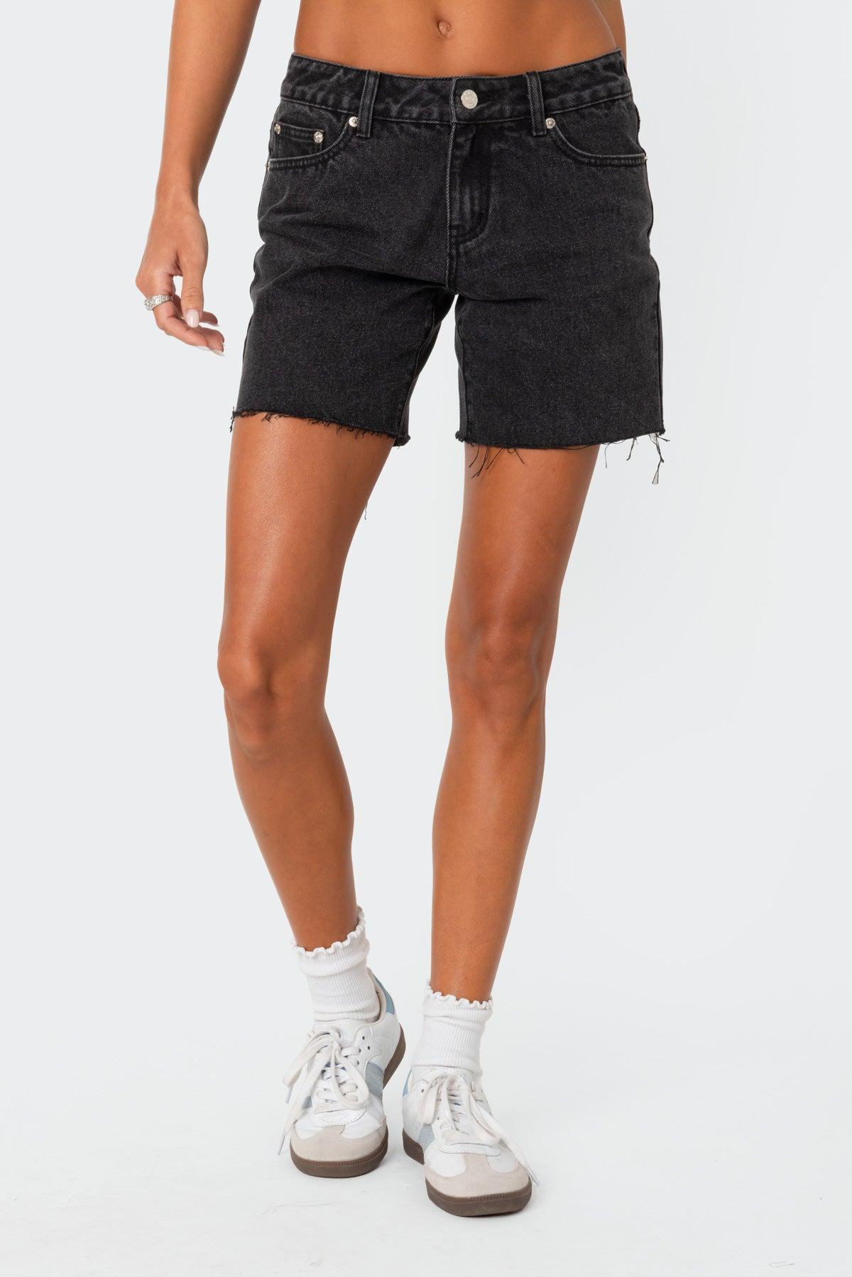 Tomboy Low Rise Denim Shorts Product Image