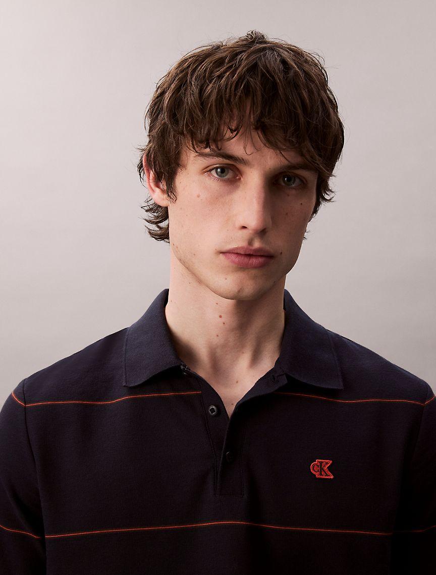 Stripe Relaxed Polo Shirt  Product Image