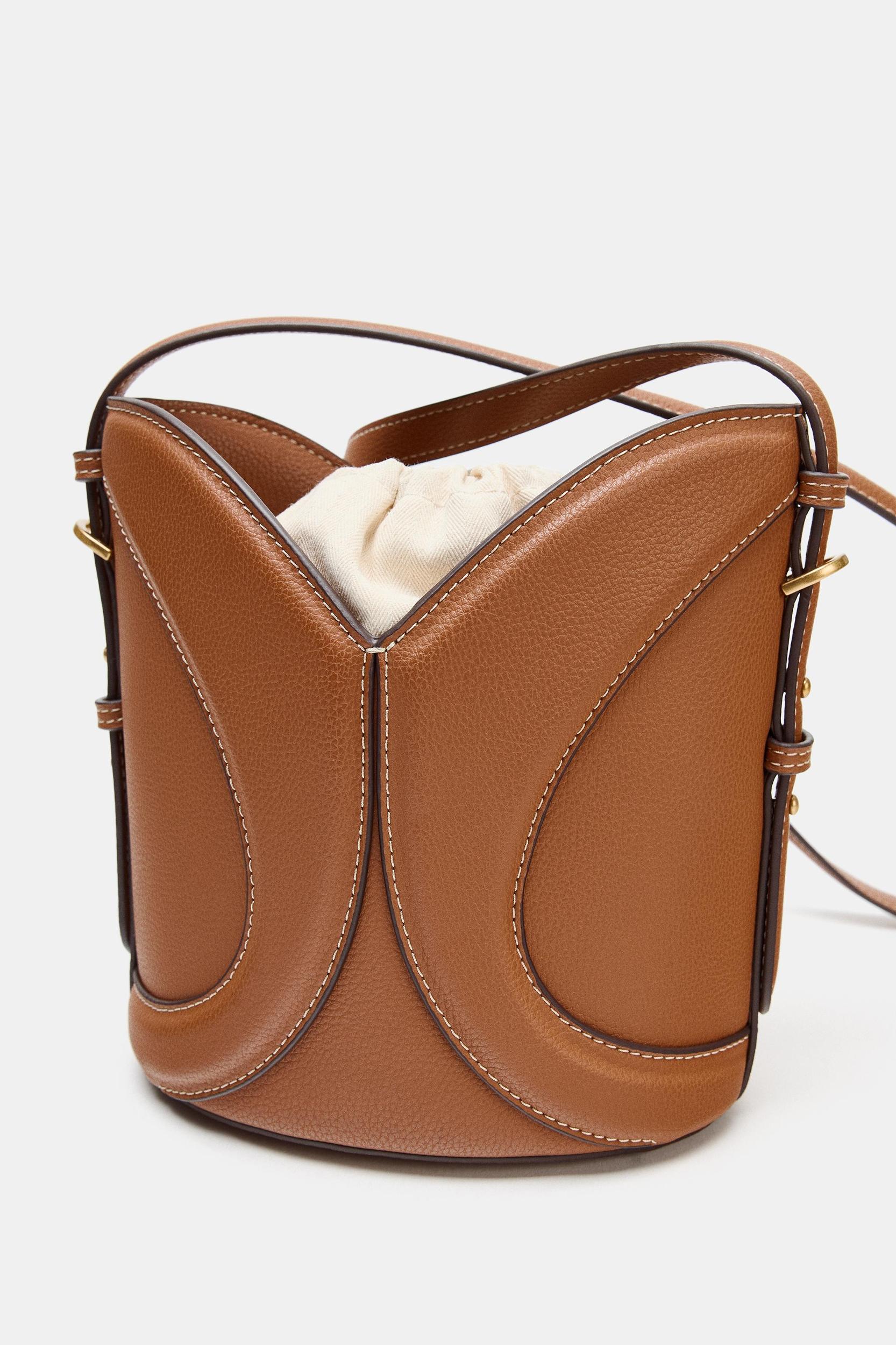 TOPSTITCHED BUCKET BAG Product Image