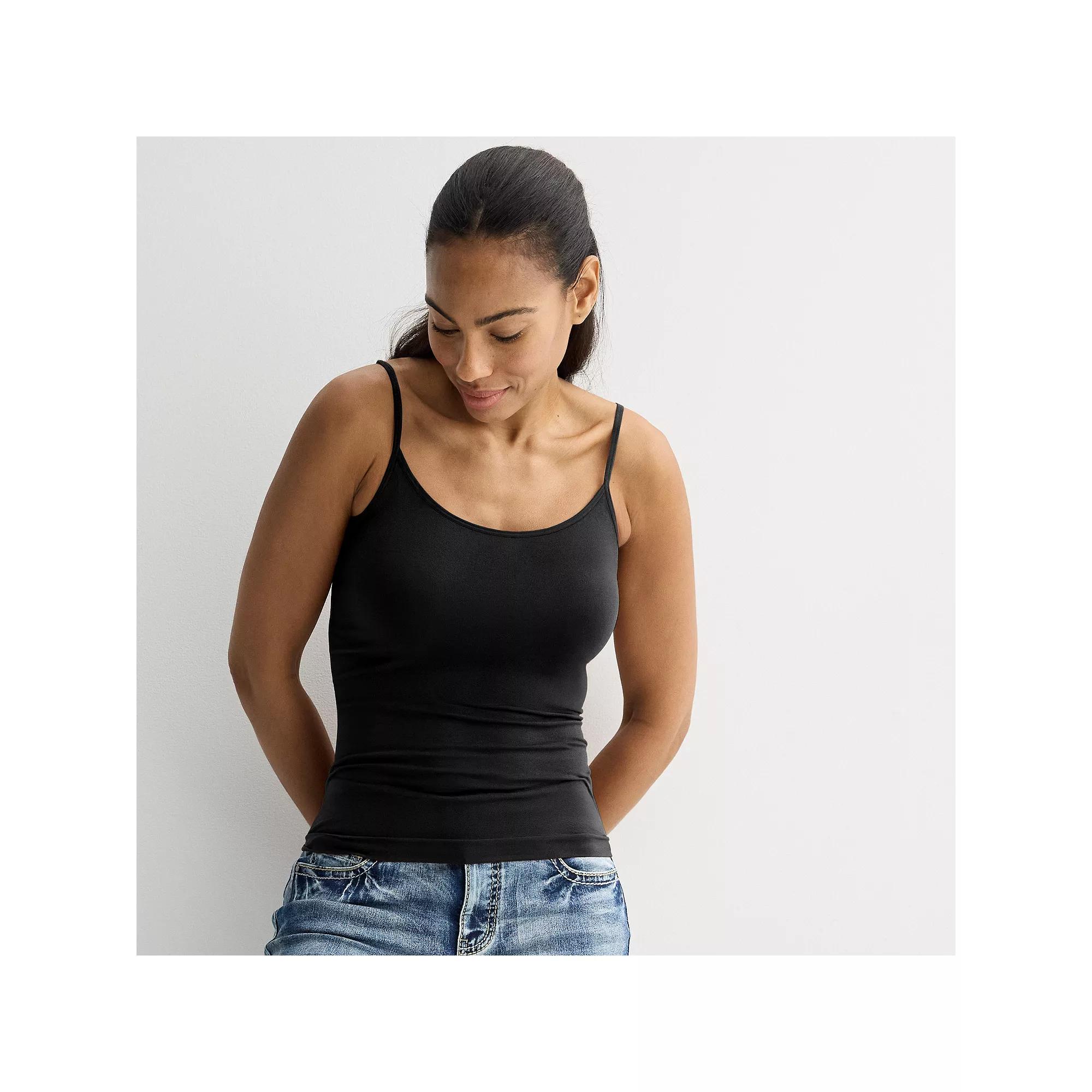 Women's Apt. 9® Seamless Camisole, Size: Large, Mineral Black Product Image