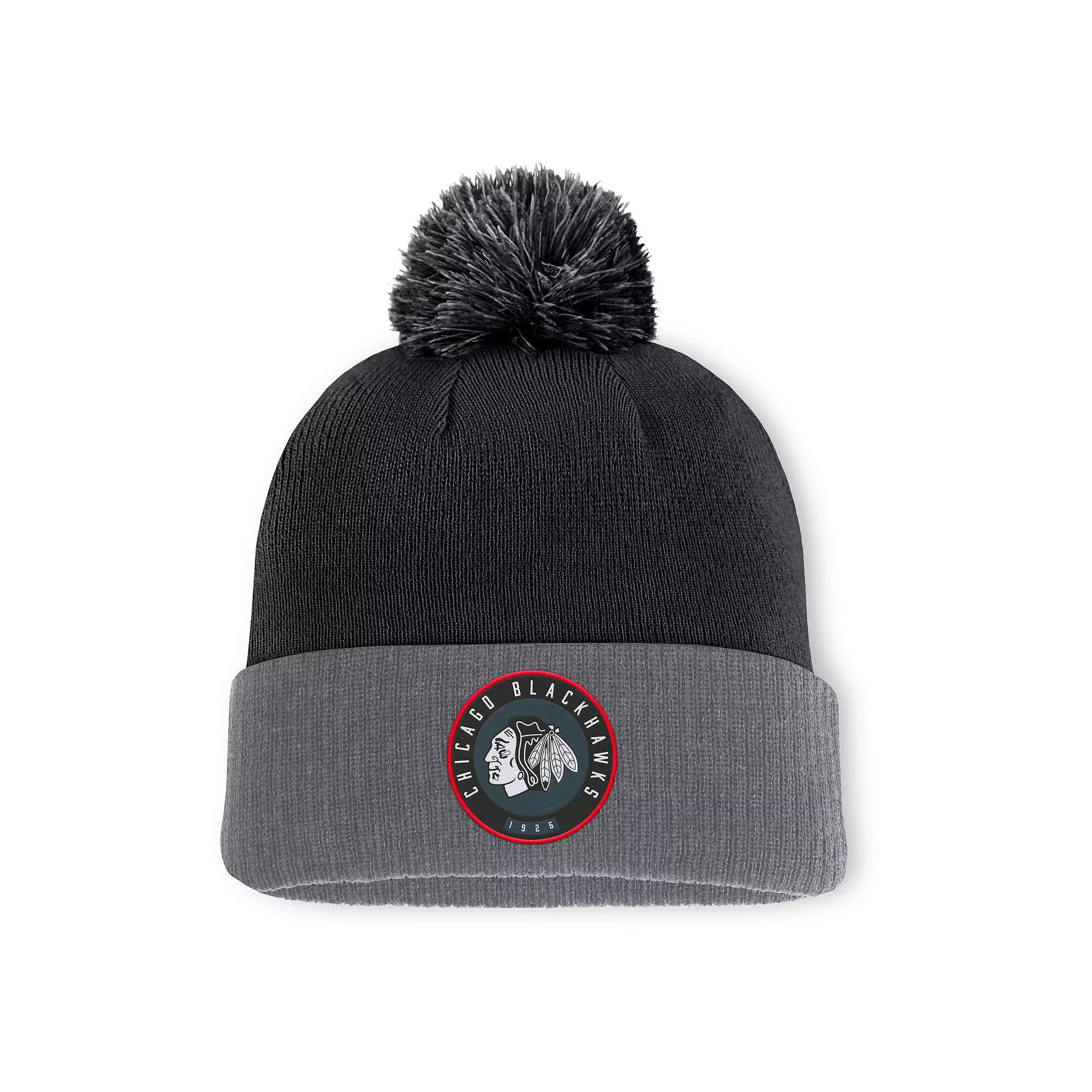 Men's Fanatics  Black Toronto Maple Leafs Cuffed Knit Hat with Pom, Mpl Black Product Image