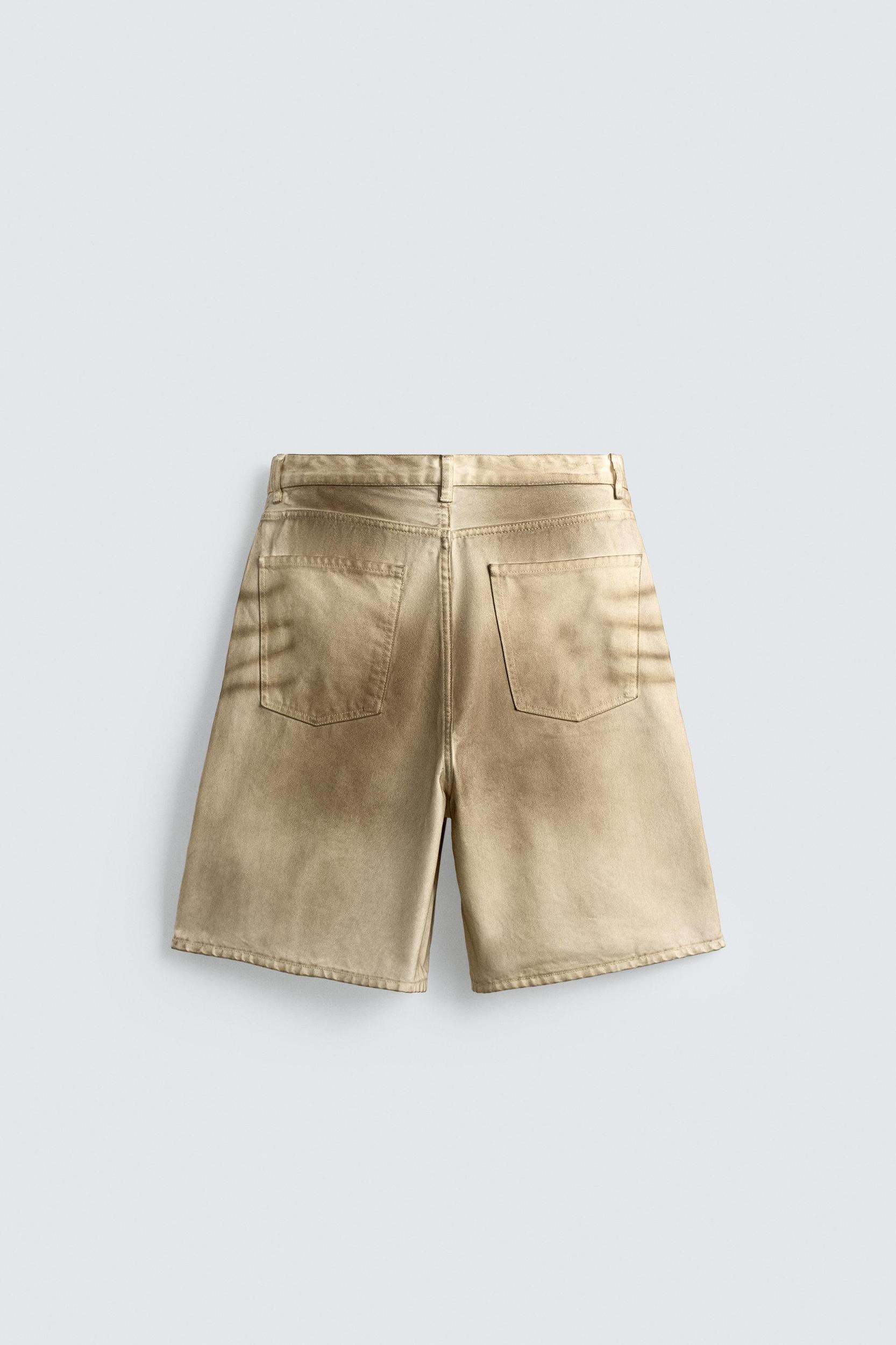 WASHED PRINT BAGGY FIT BERMUDA SHORTS Product Image