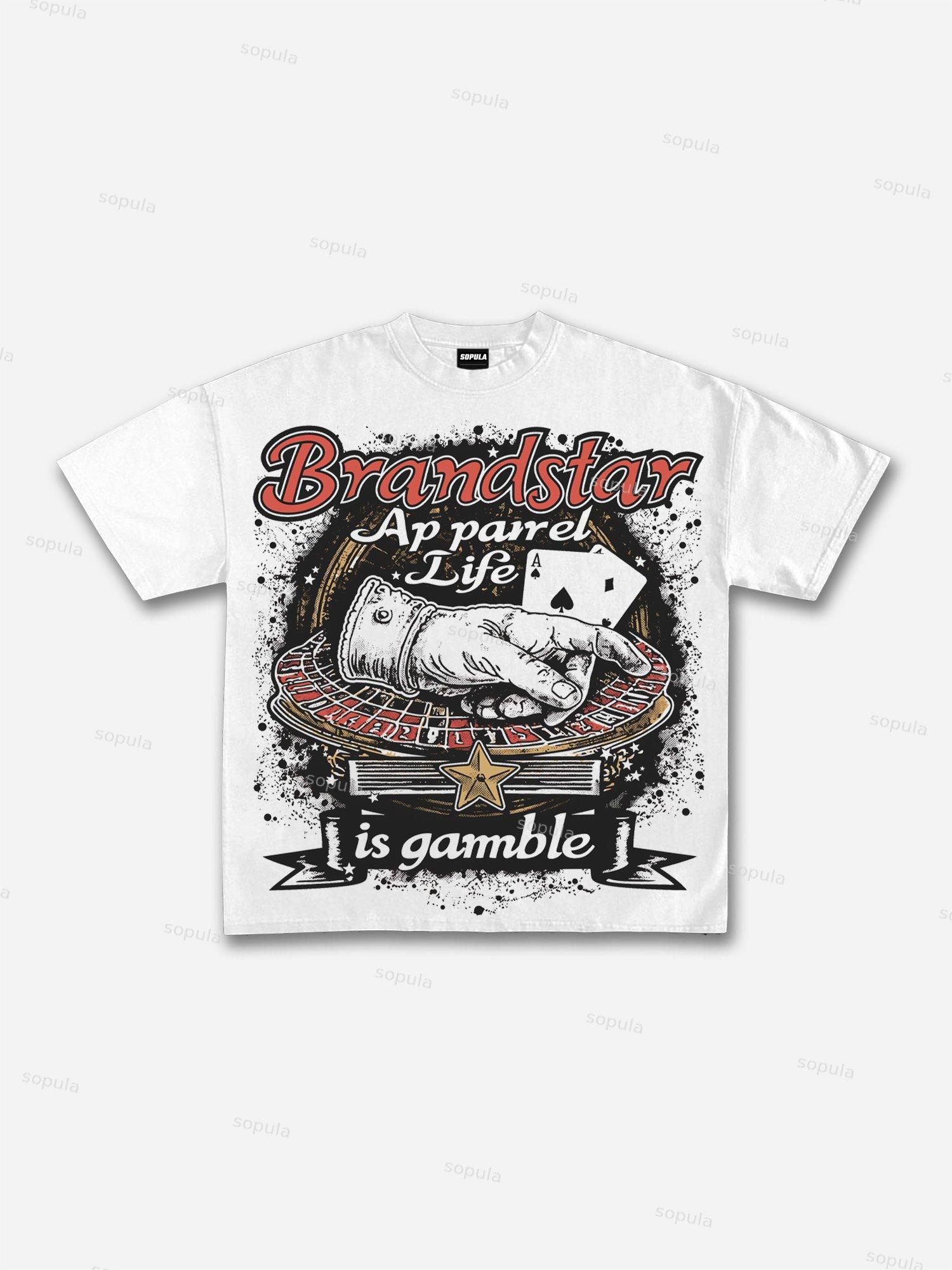 Life's A Gamble Vintage Graphic Cotton T-shirt Product Image