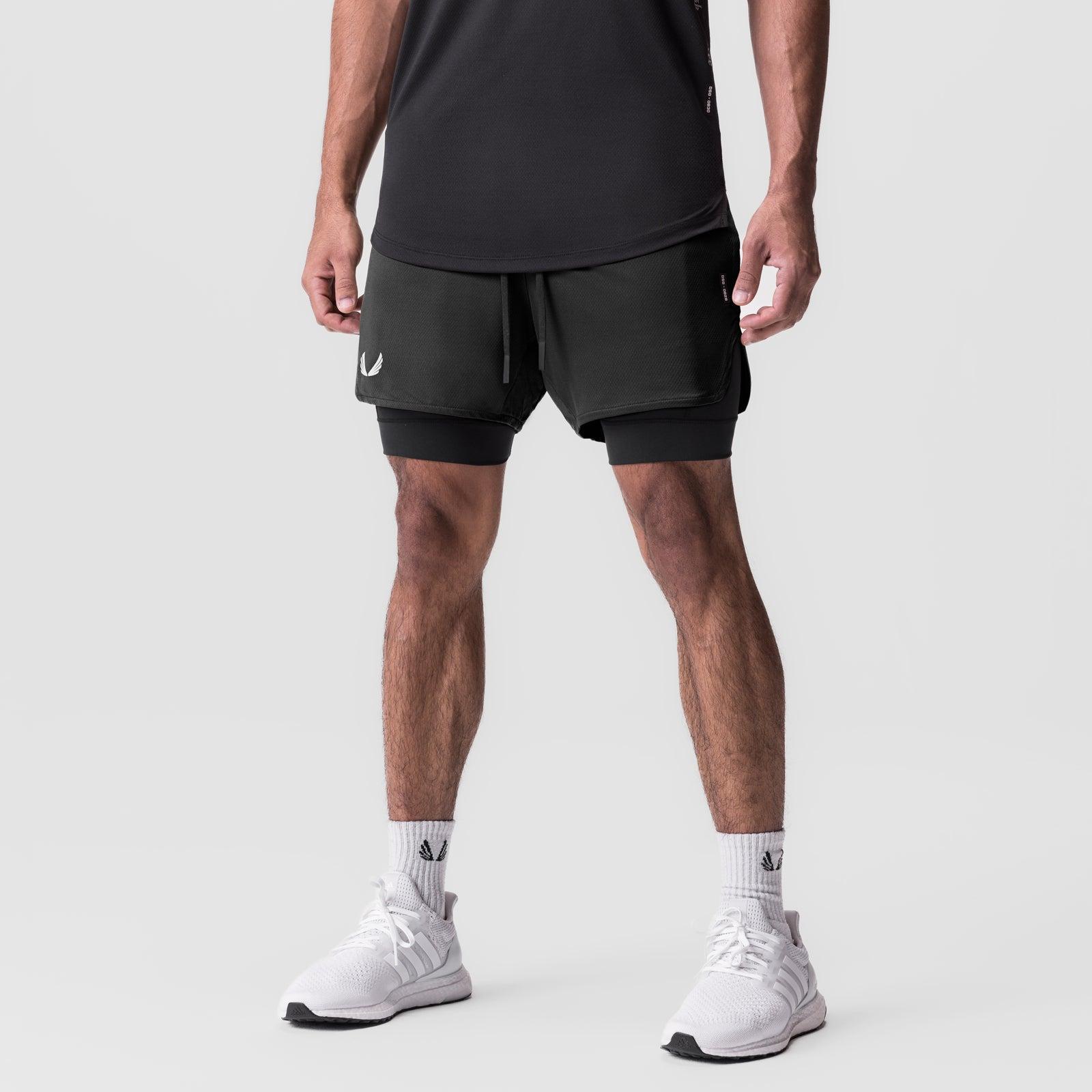 0828. Silver-Lite™ 5" Liner Short - Black "Wings"/Black Product Image