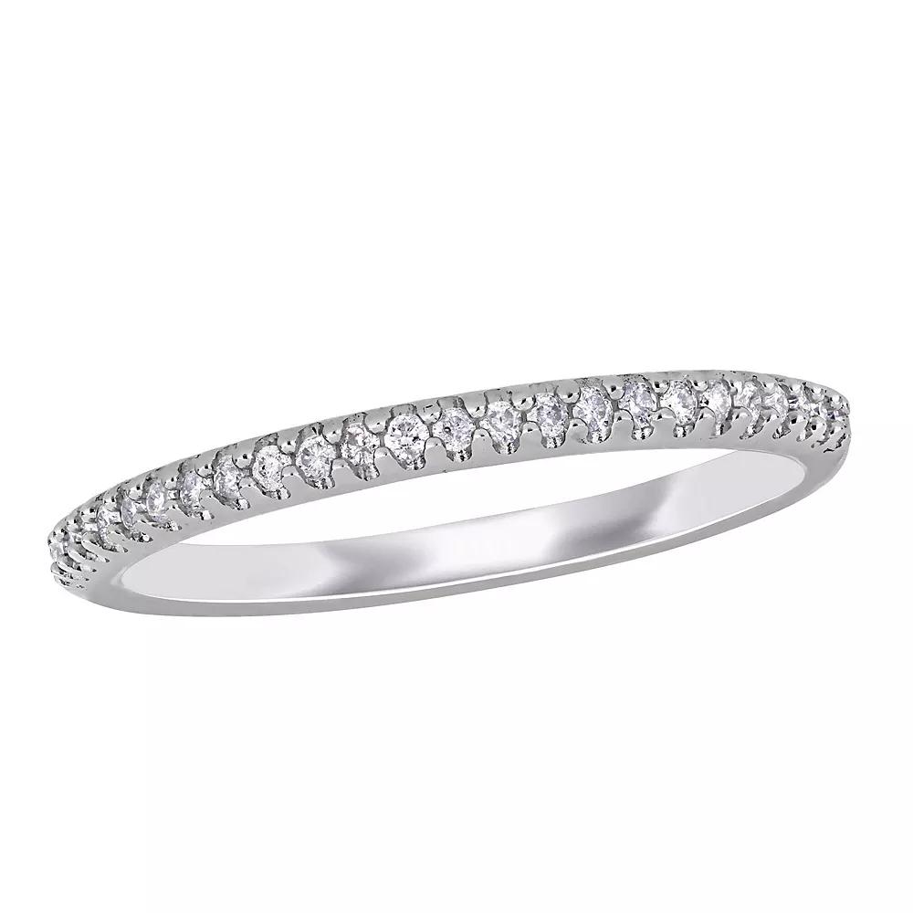 Stella Grace 14k White Gold 1/8 Carat T.W. Diamond Anniversary Ring, Women's,  Product Image