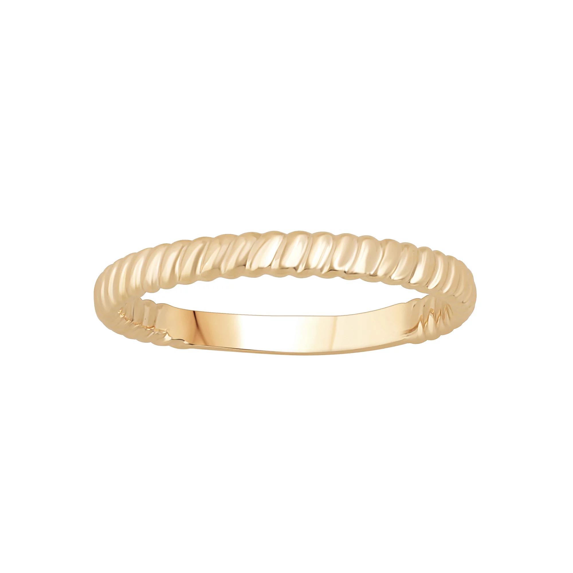 10k Gold Rope Textured Stackable Ring, Women's, Size: 8 Product Image