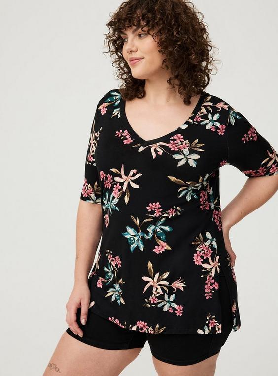 Super Soft V-Neck Tunic Tee Product Image