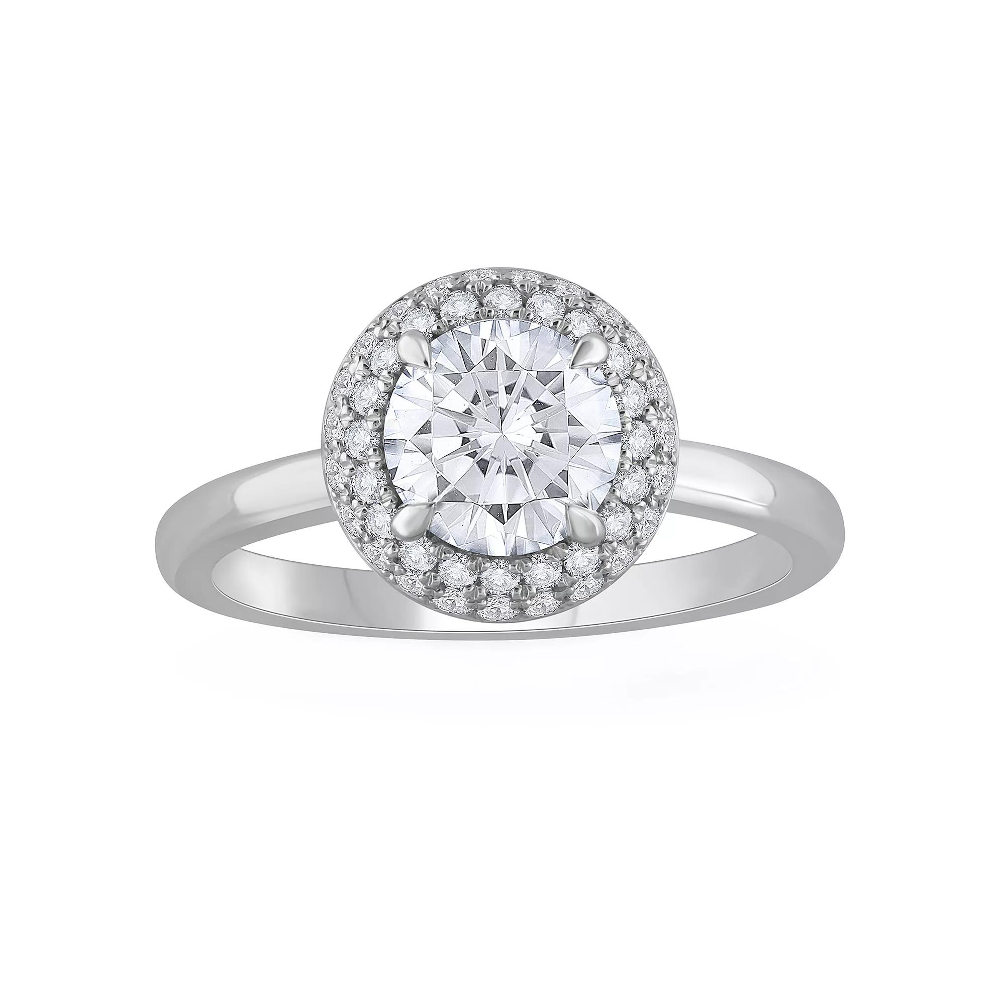 Diamond Medley 14k White Gold 1 1/3 Carat T.W. Lab-Grown Diamond Engagement Ring, Women's, Size: 7, 14k Whgold Product Image