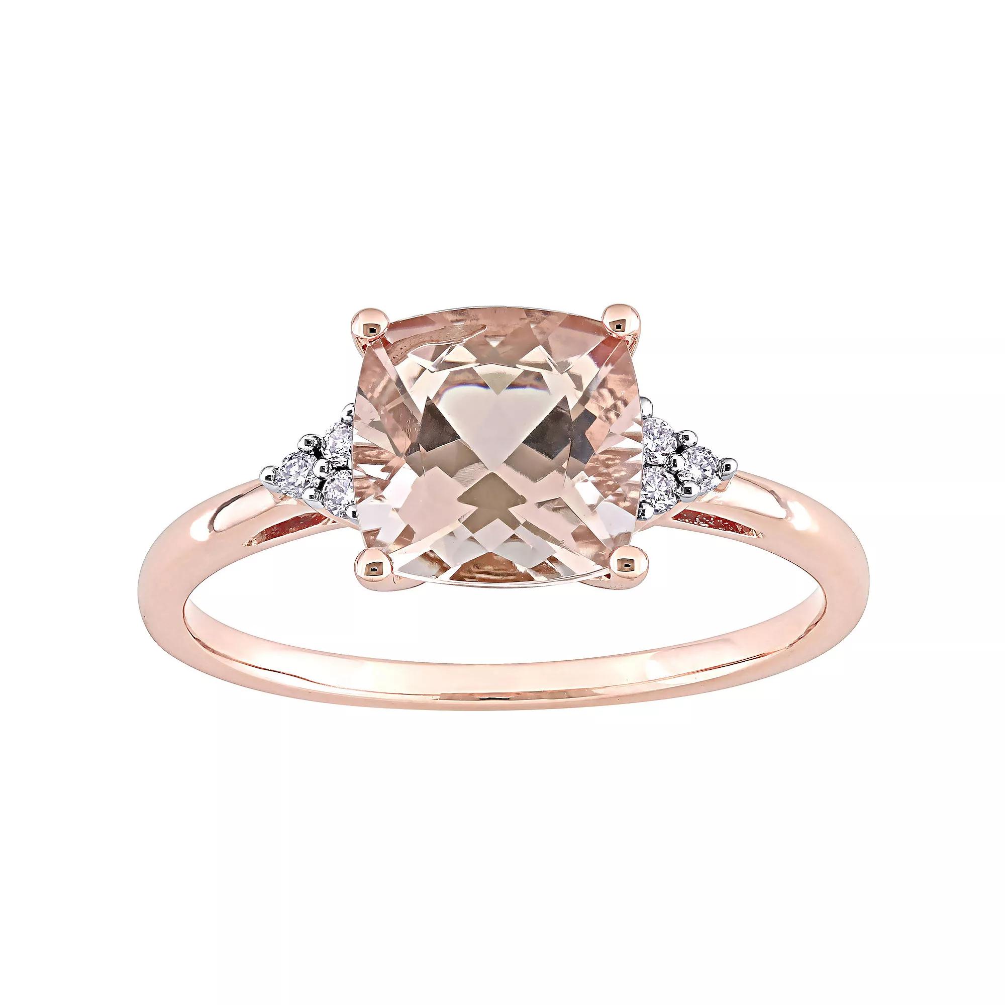 Stella Grace 14k Rose Gold Morganite & Diamond Accent Engagement Ring, Women's,  Product Image