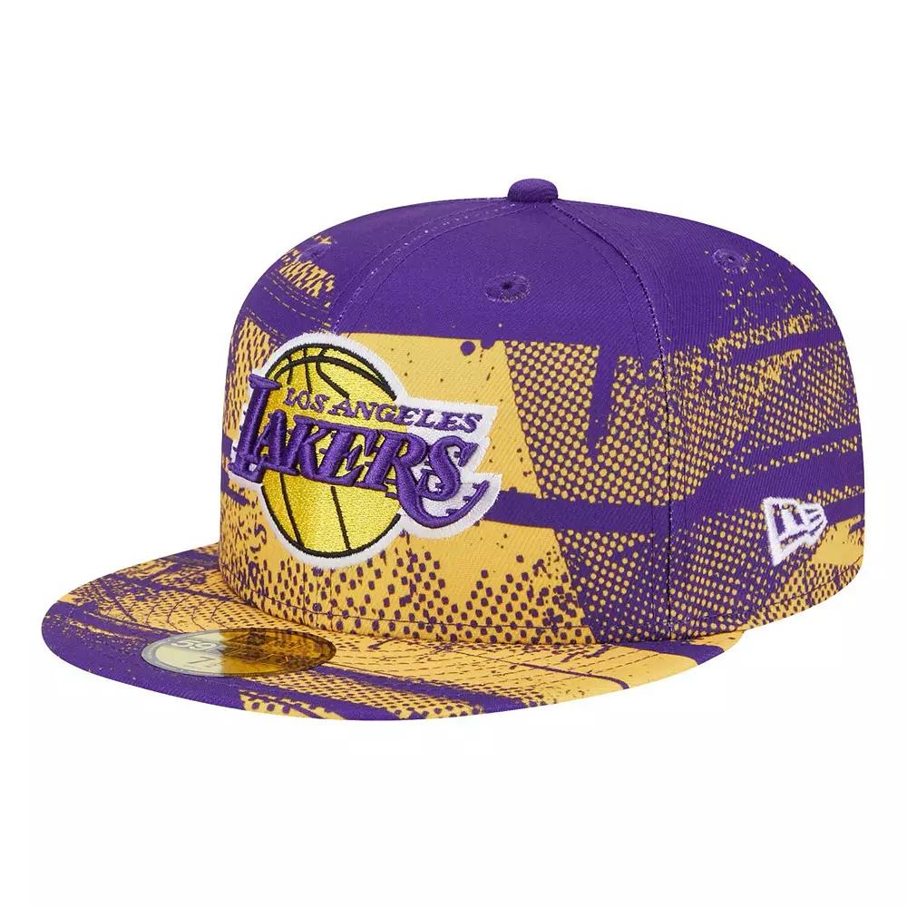 Men's New Era Purple Los Angeles Lakers Tip-Off 59FIFTY Fitted Hat, Size: 7 3/4 Product Image