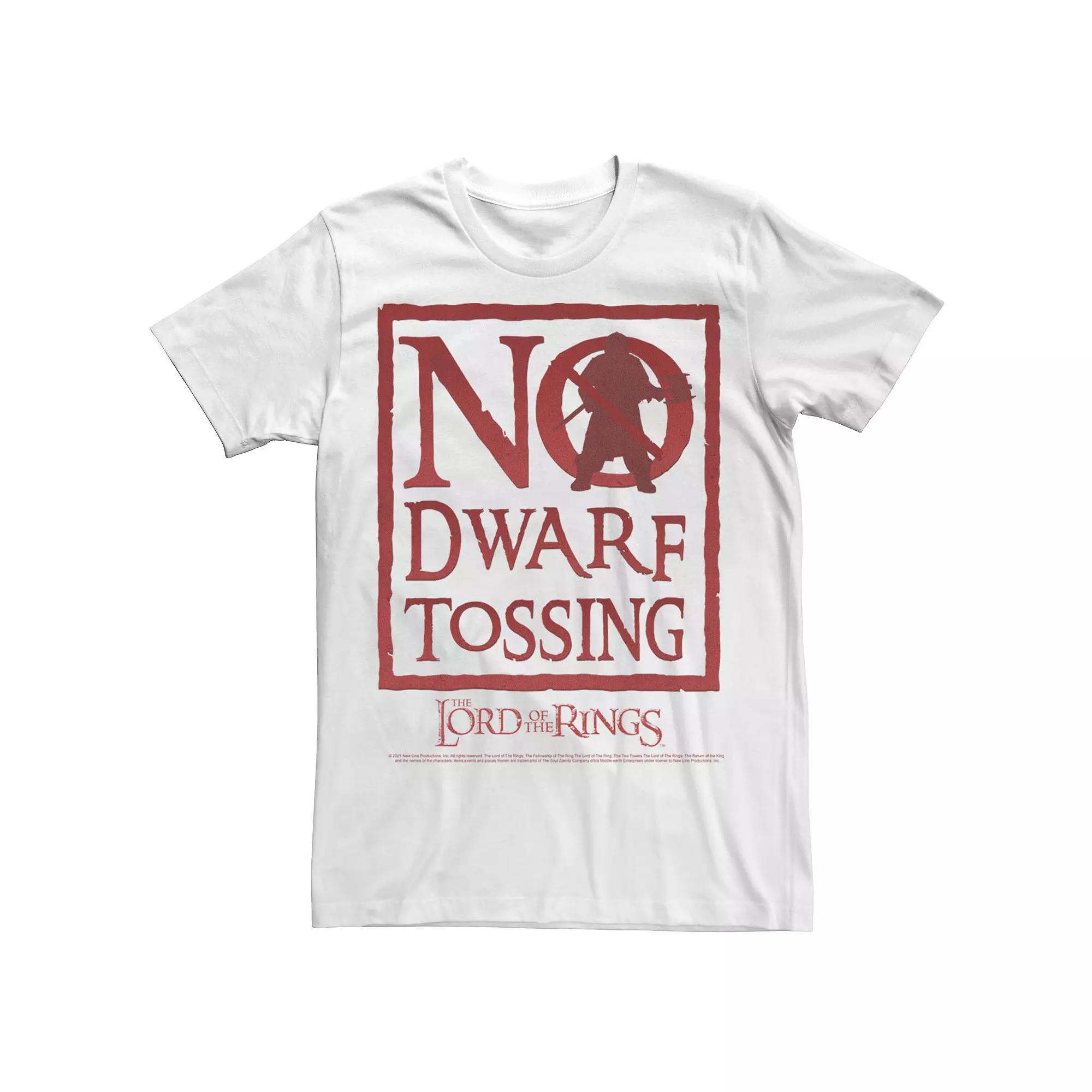Men's Lord Of The Rings No Dwarf Tossing Poster Tee,  Product Image