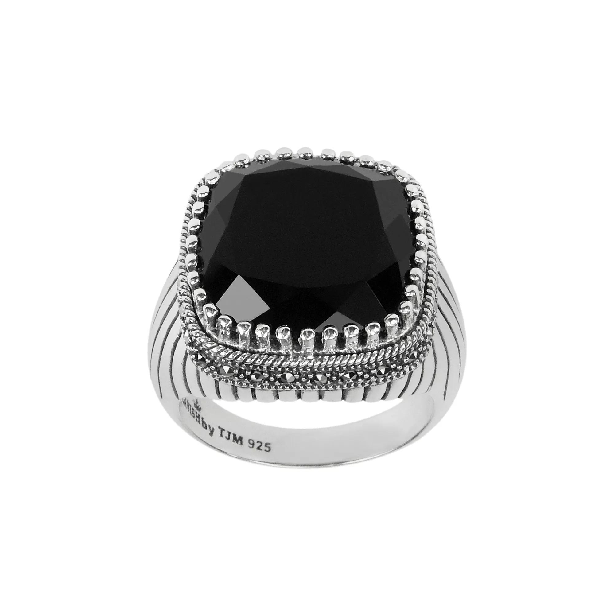Lavish by TJM Sterling Silver Onyx Ring, Women's, Size: 8, Black Product Image