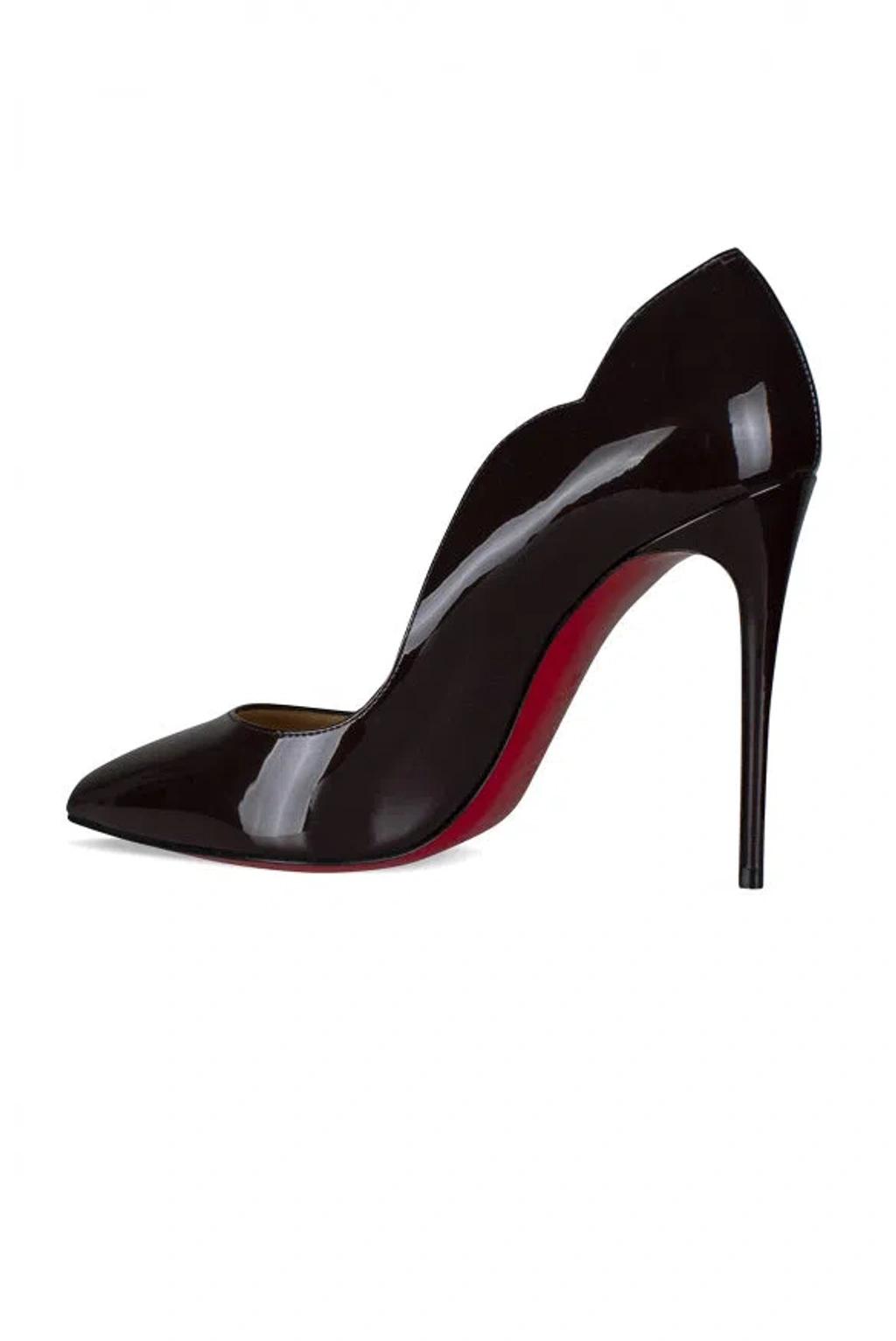 CHRISTIAN LOUBOUTIN Hot Chick Black Patent Leather Pumps Product Image