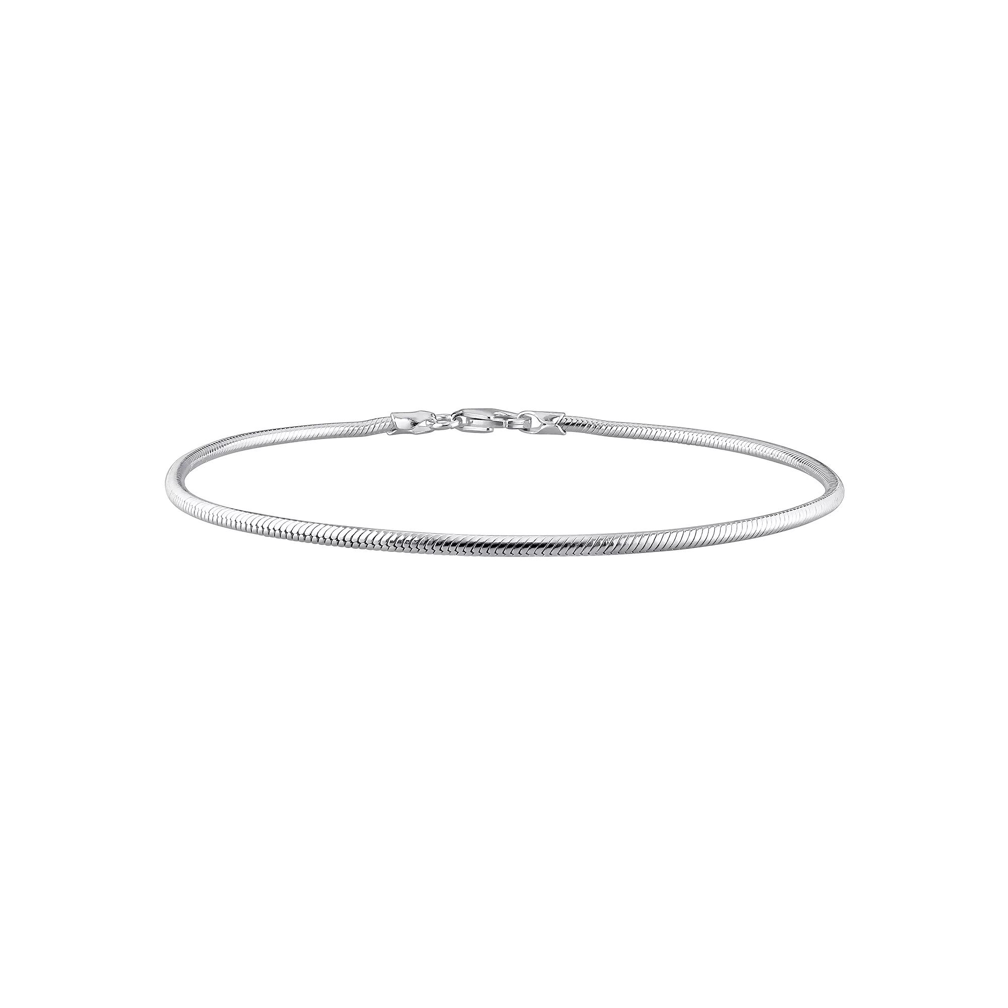 Stella Grace Men's Sterling Silver Snake Chain Bracelet, Size: 9" Product Image