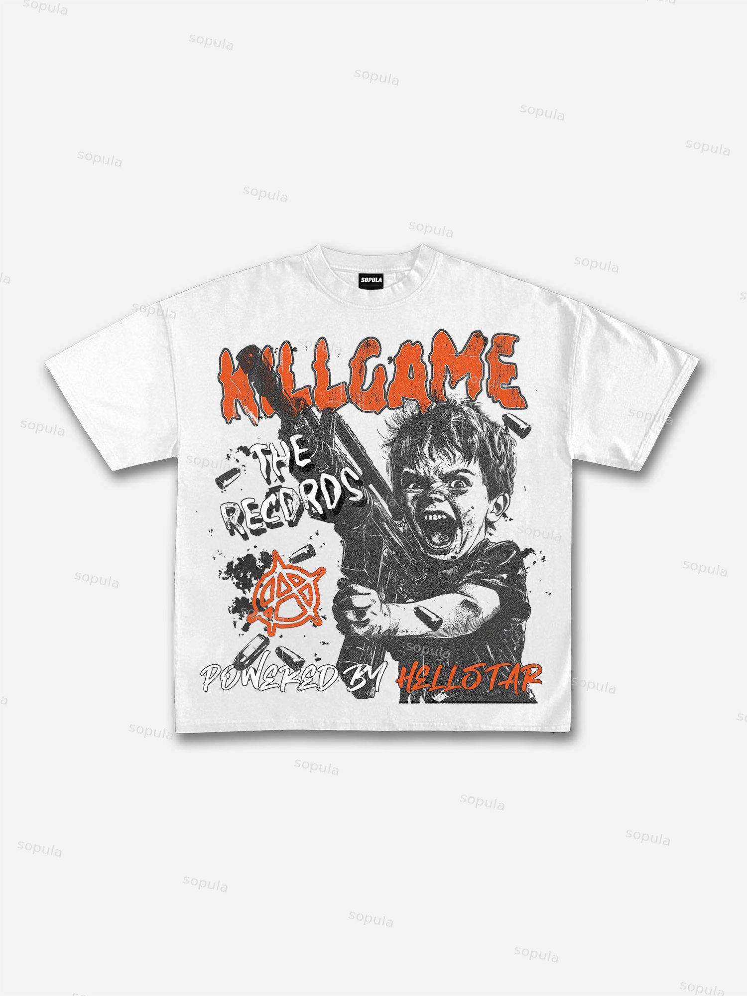 Sopula Street Killgame Makes Old Graphics Cotton T-Shirt Product Image