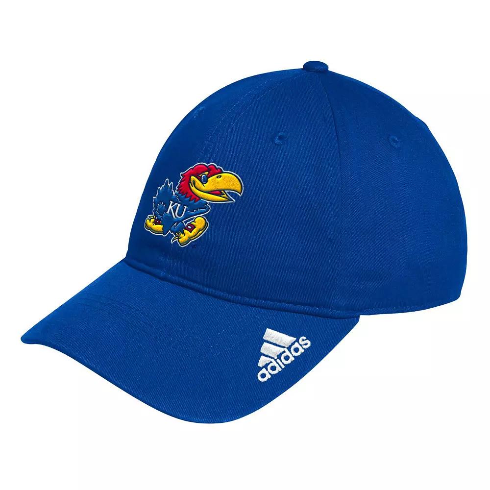 Men's adidas Royal Kansas Jayhawks Locker Room Logo Slouch Adjustable Hat, Blue Product Image