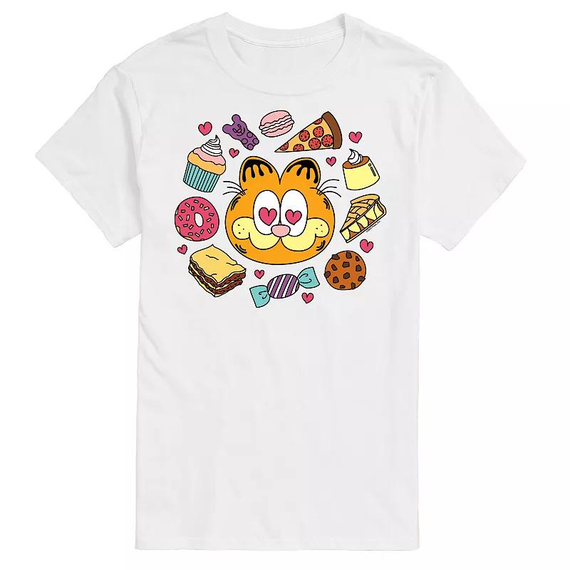 Men's Garfield Hearts Food Graphic Tee,  Product Image
