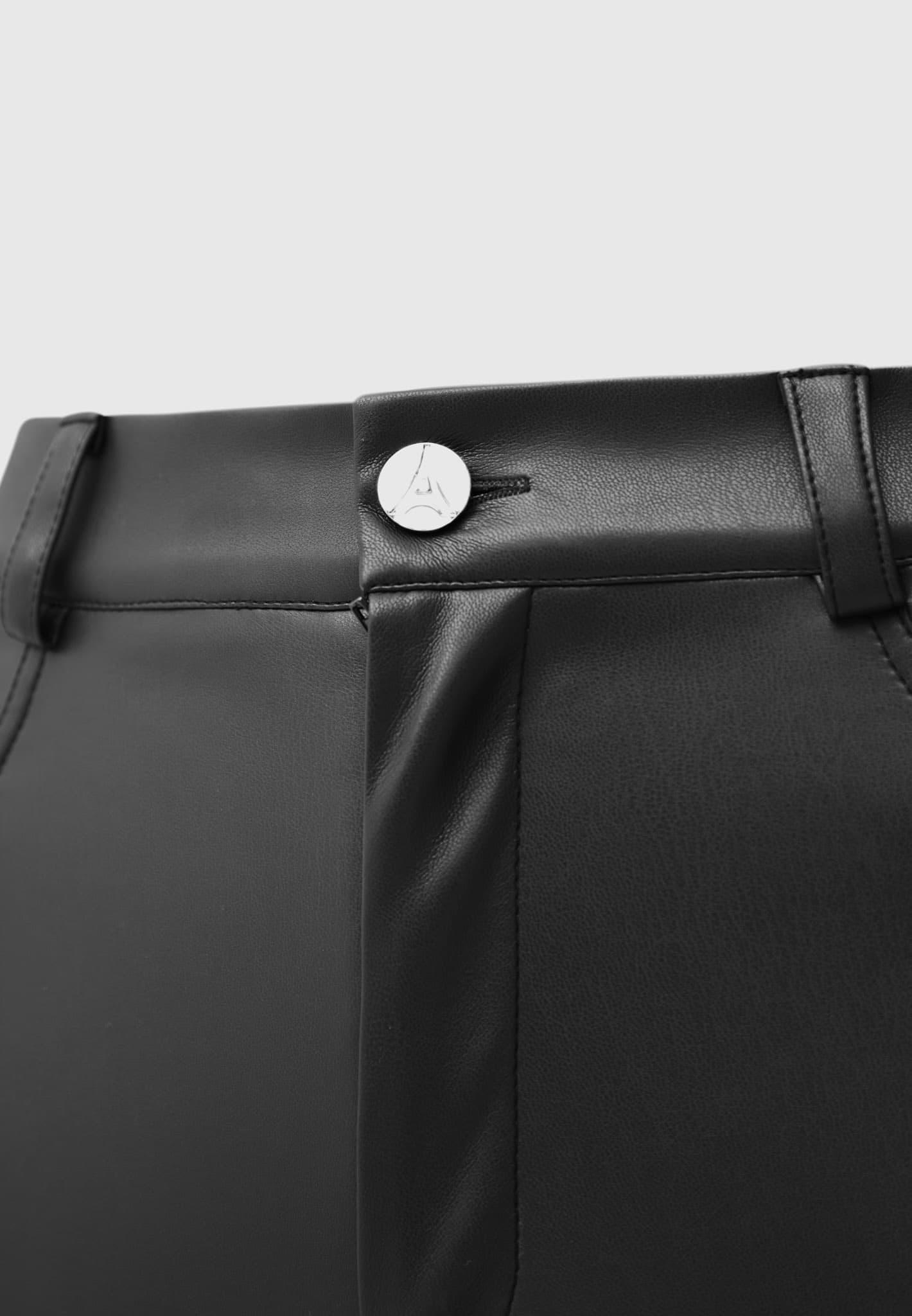 Leather Biker Trousers - Black Female Product Image