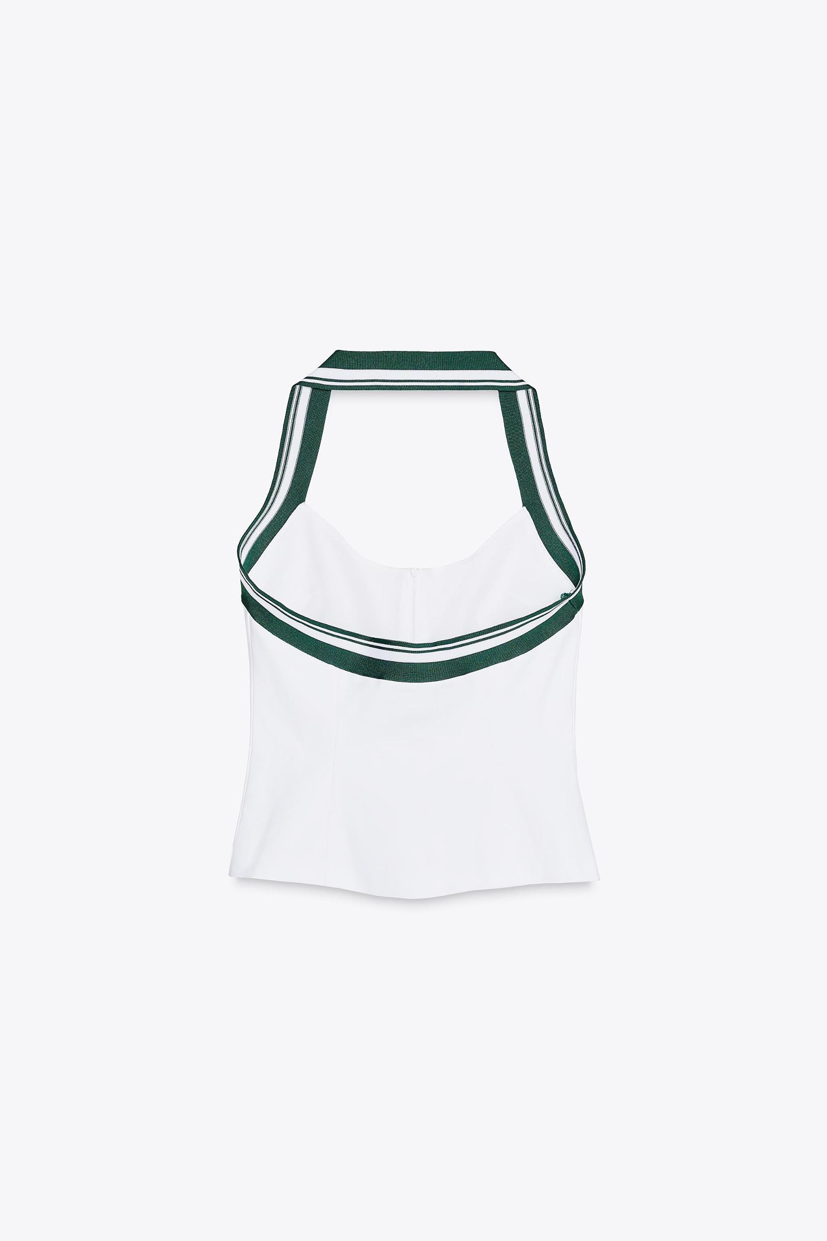 RIBBED HALTER TOP Product Image