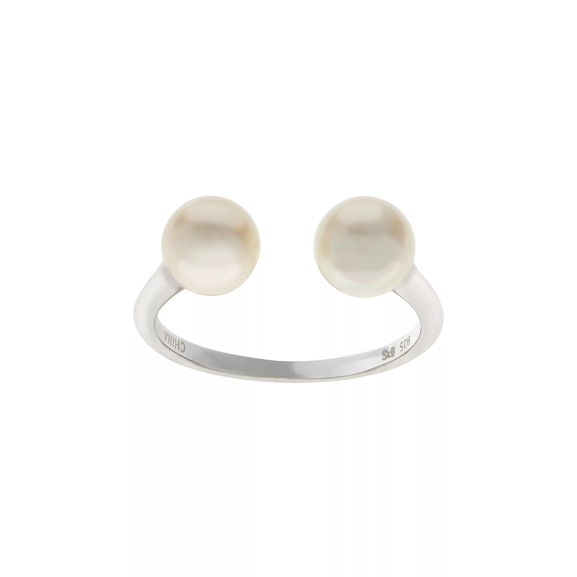 PearLustre by Imperial Sterling Silver Freshwater Cultured Pearl Open Ring, Women's,  Product Image