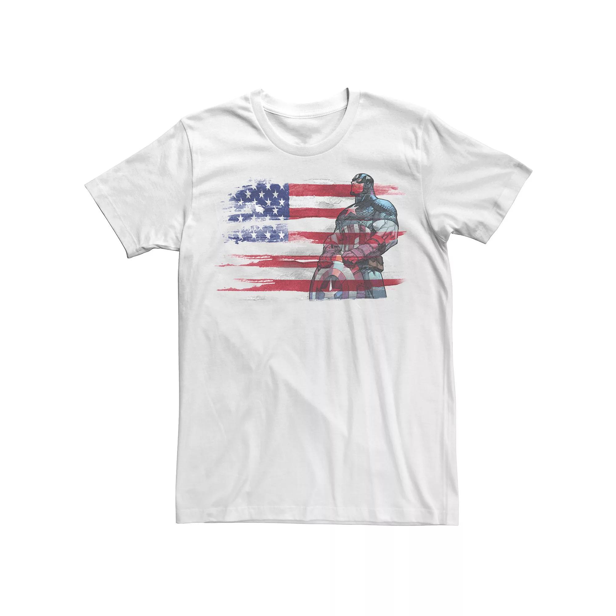 Men's Marvel Captain America Stand to Honor Red, White & Blue Tee,  Product Image