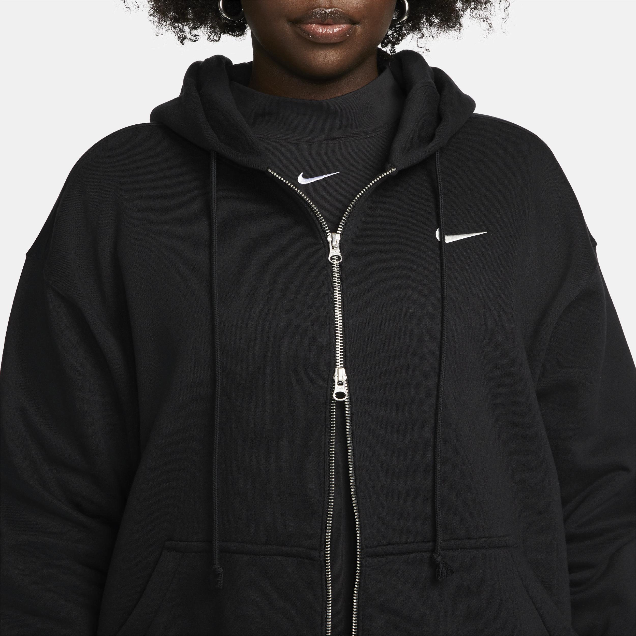 Womens Nike Sportswear Phoenix Fleece Oversized Full-Zip Hoodie (Plus Size) | DV4979-010 Product Image