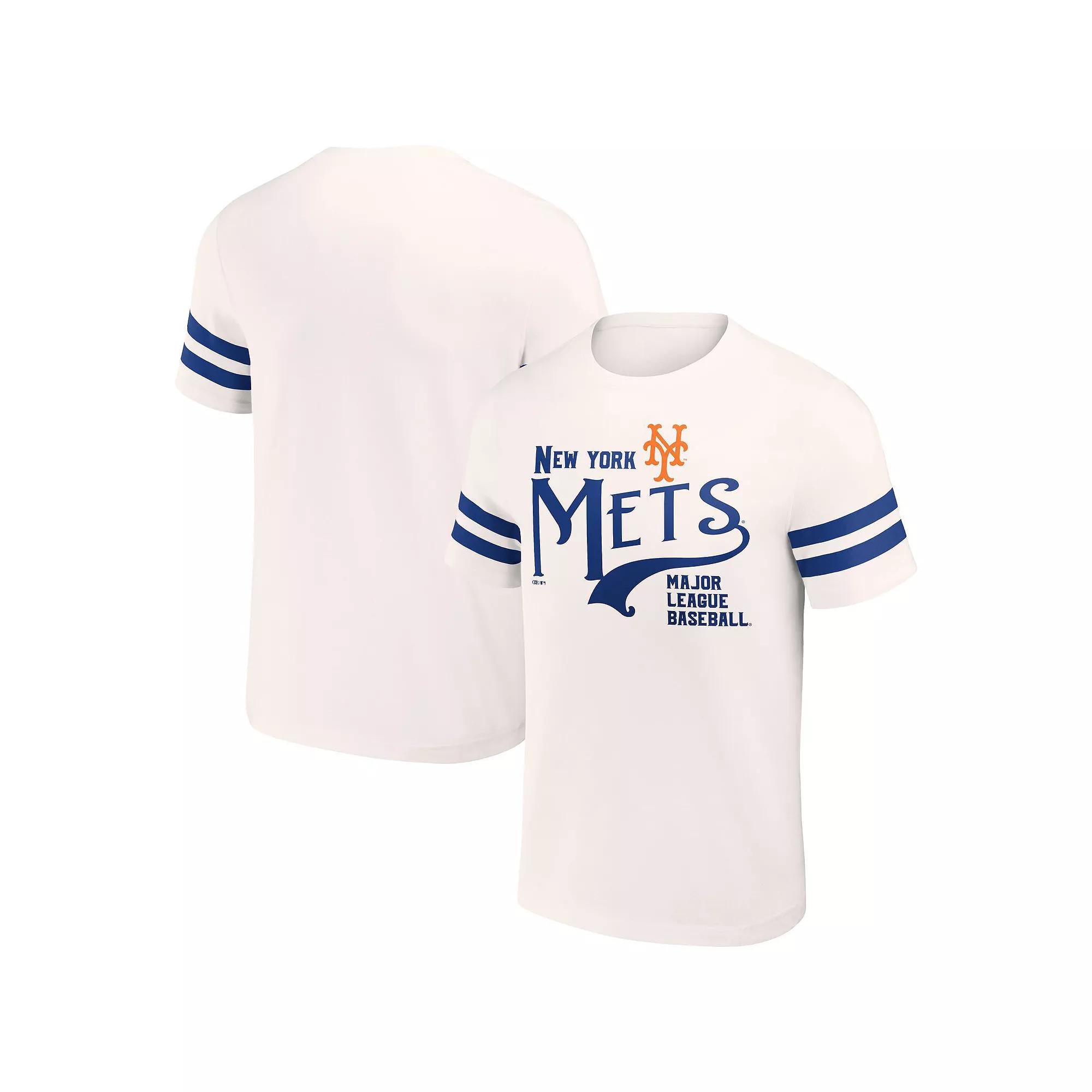 Men's Darius Rucker Collection by Fanatics Cream New York Mets Yarn Dye Vintage T-Shirt, Size: Small, Beige Product Image