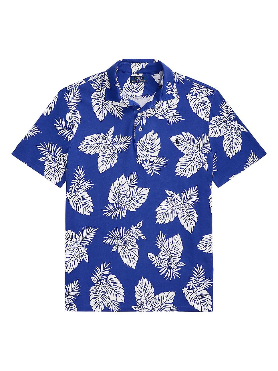 Mens Custom-Slim-Fit Monstera Spa Terry Polo Shirt Product Image