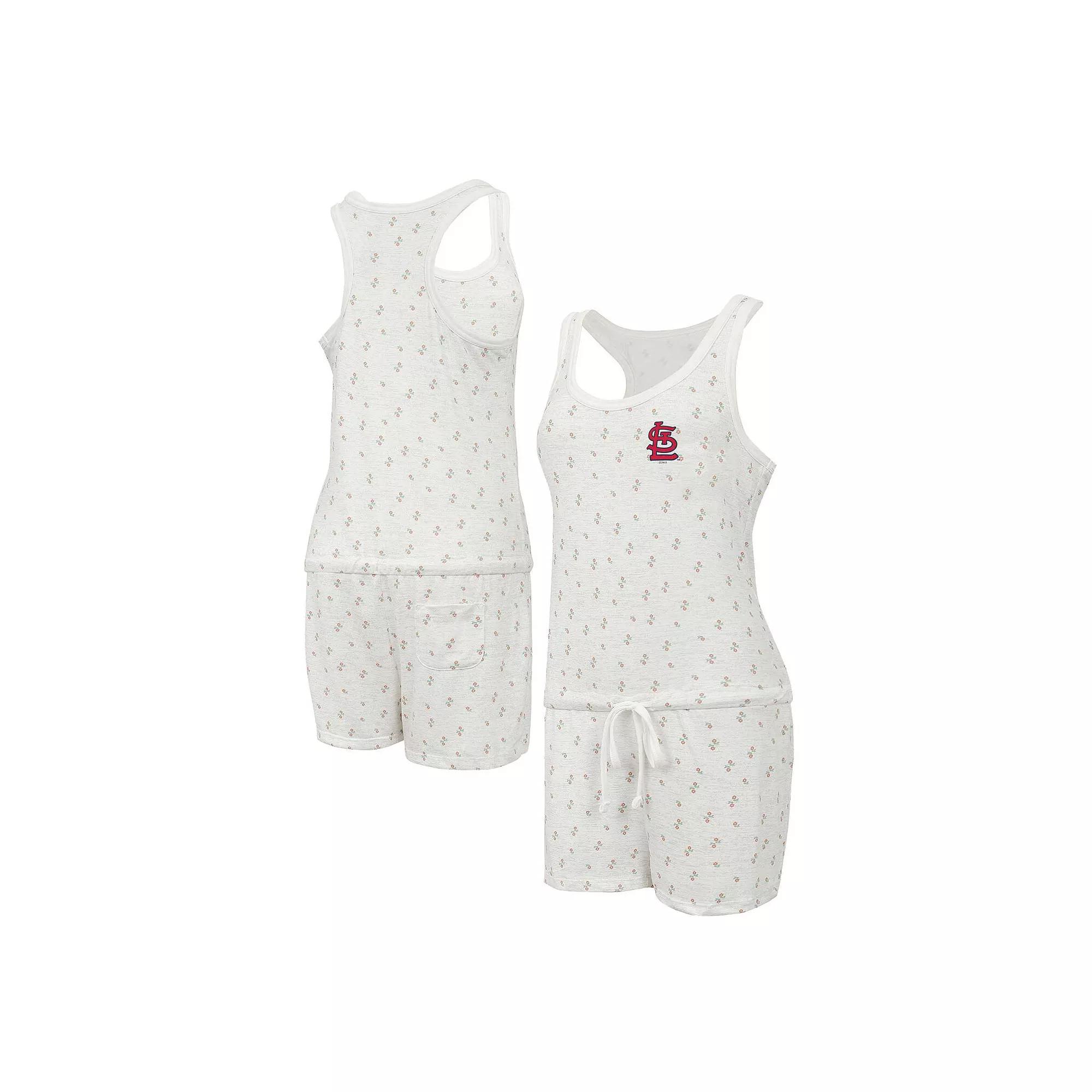 Women's Concepts Sport Cream St. Louis Cardinals Gardner Hacci Knit Romper,  Product Image