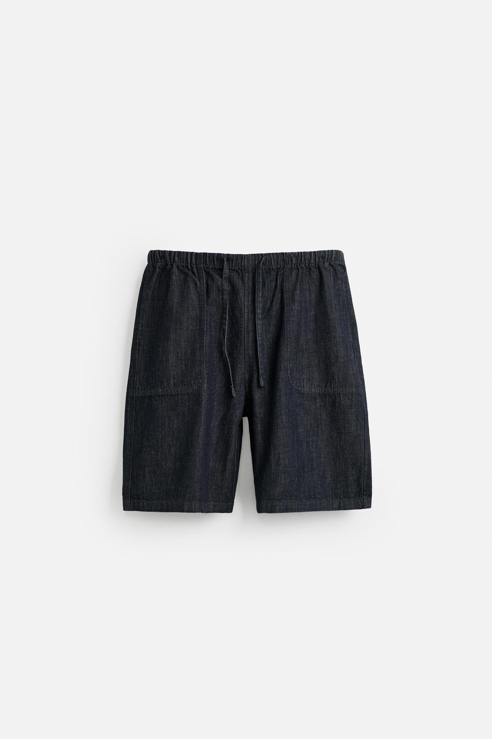 RELAXED FIT DENIM SHORTS Product Image