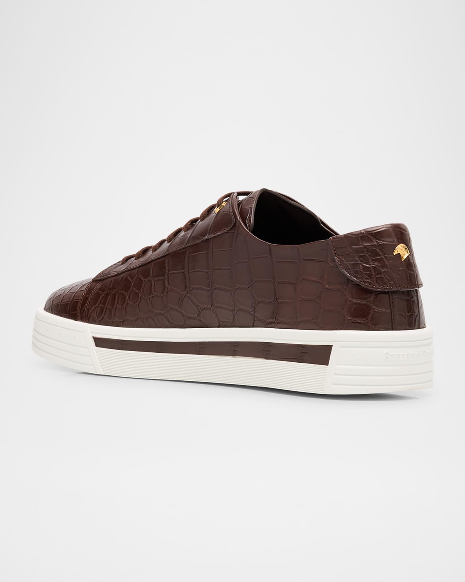 Men's Crocodile Leather Sneakers Product Image