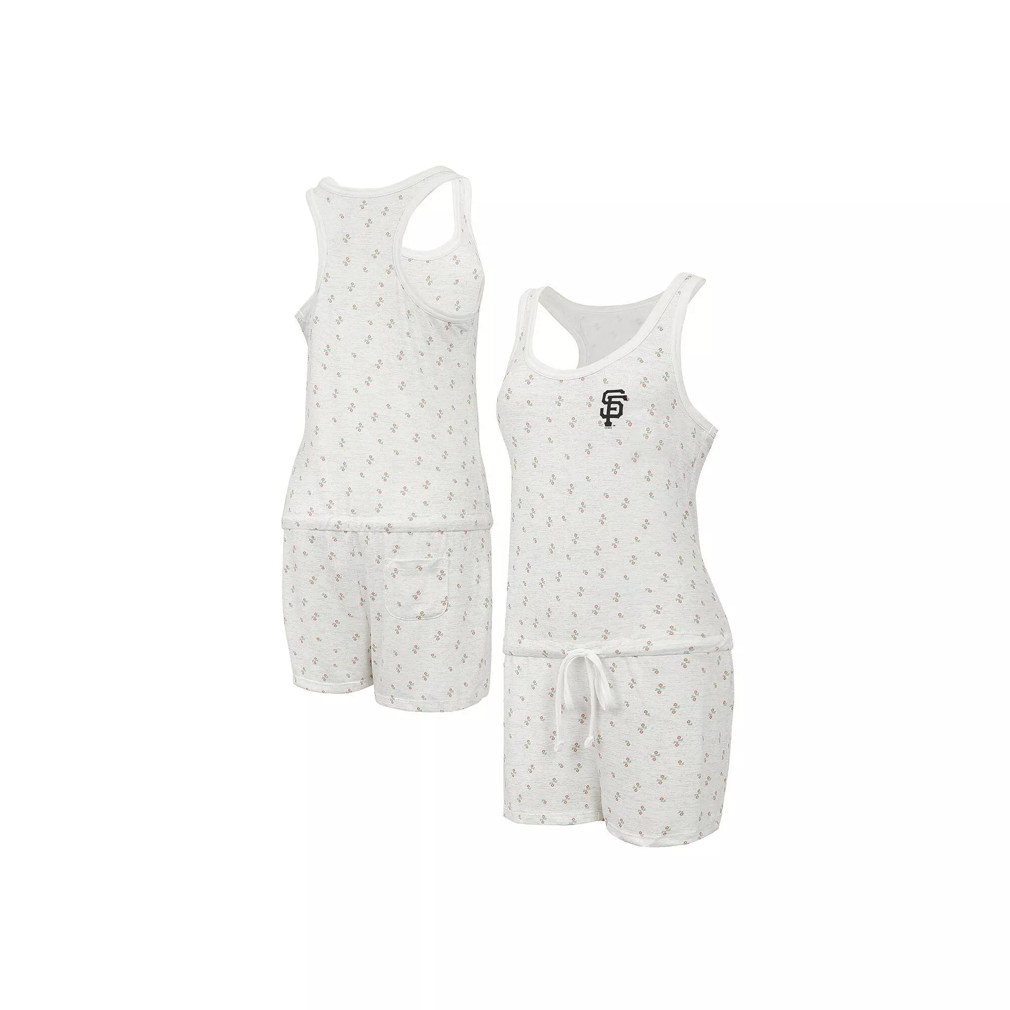 Women's Concepts Sport Cream San Francisco Giants Gardner Hacci Knit Romper,  Product Image