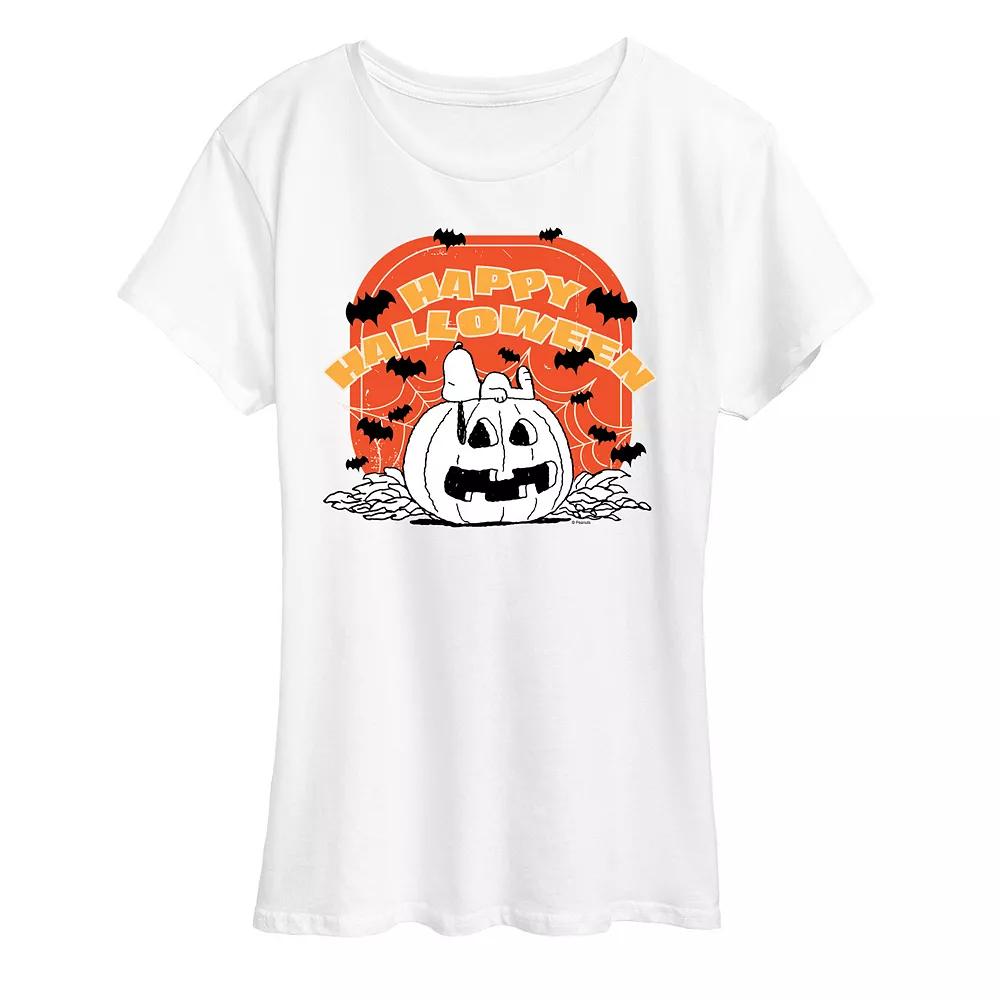 Women's Peanuts Snoopy Retro Halloween Graphic Tee,  Product Image