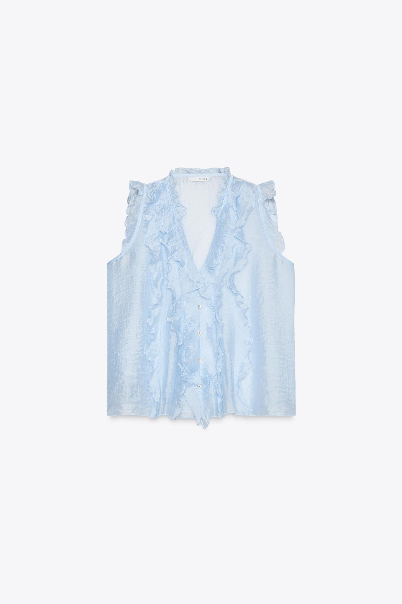 FLOWY RUFFLED TOP Product Image