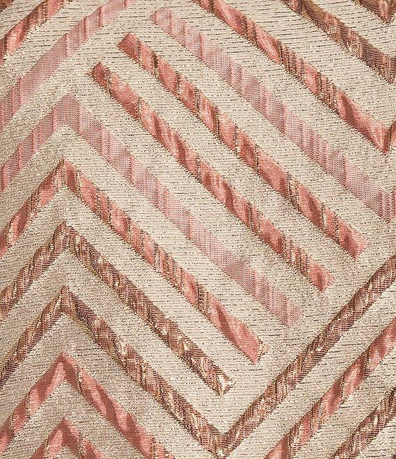 Buru Brocade Cropped Sleeveless Mock Neck Button Back Coordinating Boxy Top Product Image