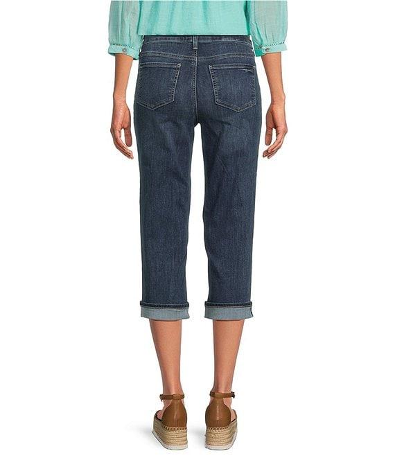 NYDJ Marilyn Cool Embrace® Stretch Denim Slim Straight Mid Rise Capri Stretch Jeans Product Image