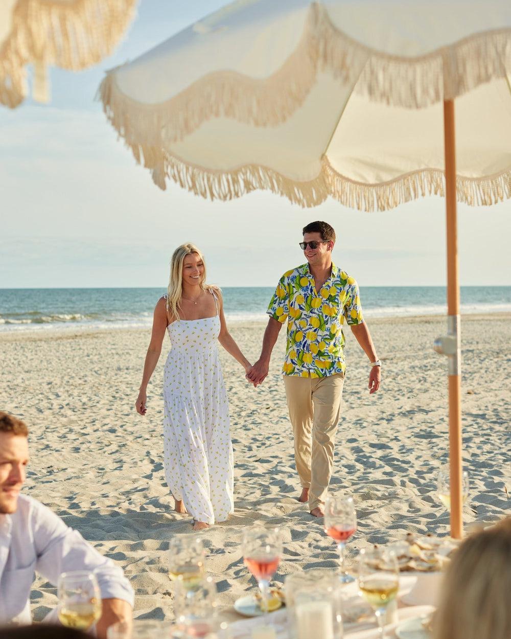 The Amalfi - Lemon Print Resort Dress Product Image