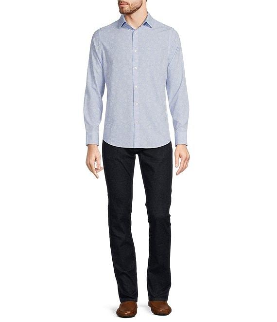 Murano Big & Tall Slim Fit Performance Stretch Floral Print Long Sleeve Woven Shirt Product Image