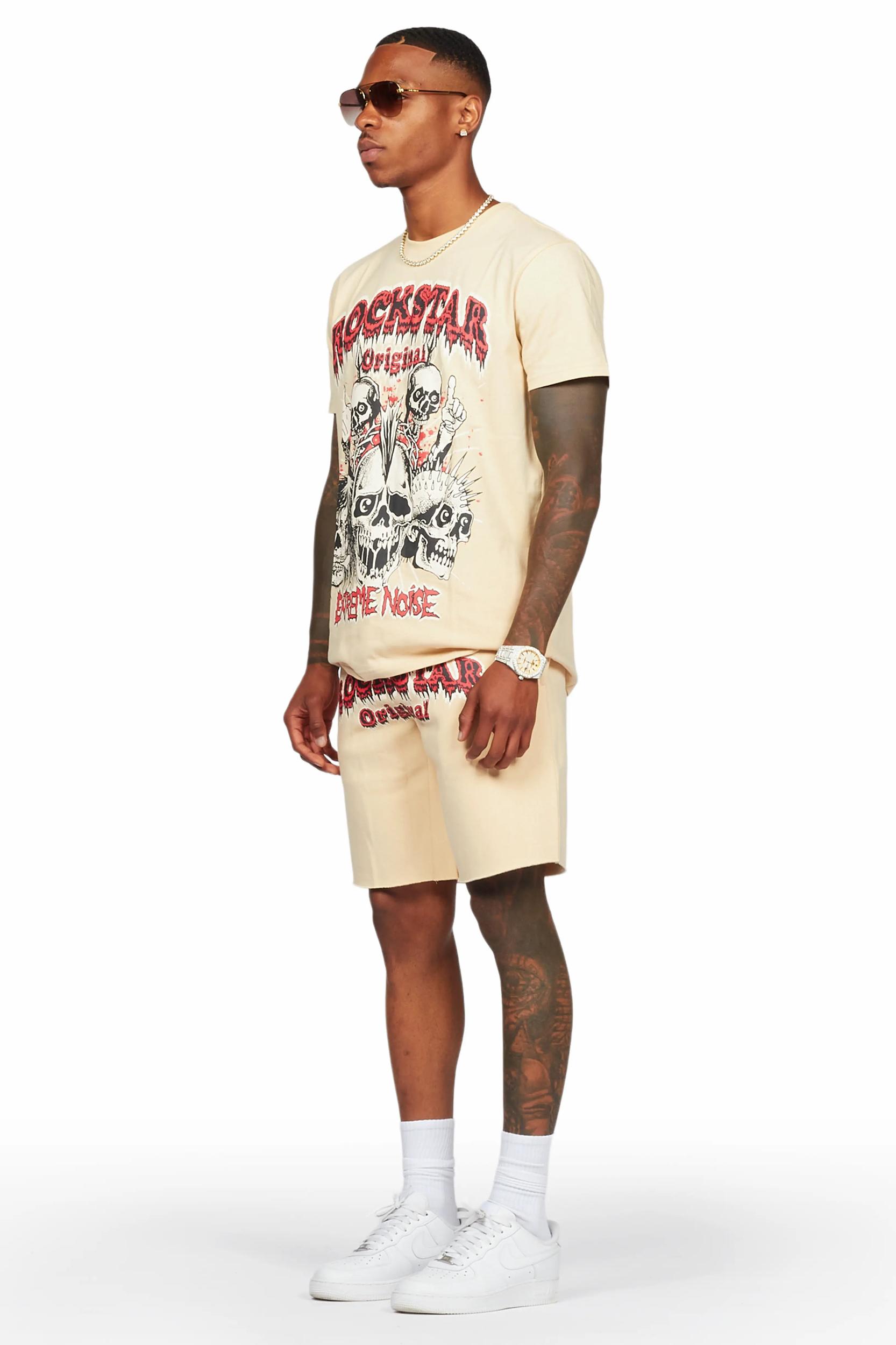 Tabor Beige T-Shirt/Short Set Male Product Image