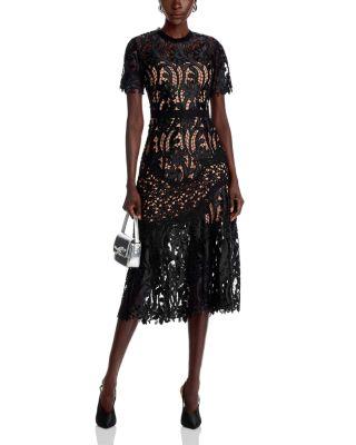 Prairie Guipure Lace Midi Dress  Product Image
