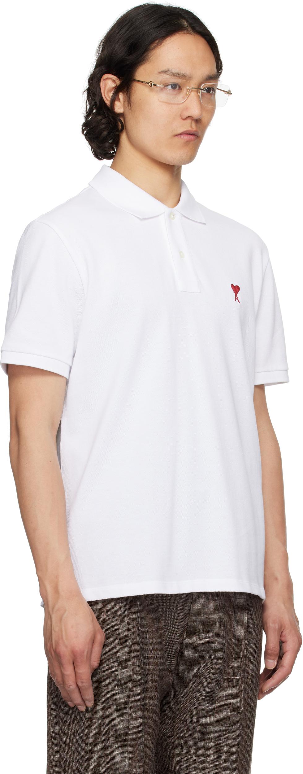 White Cotton Ami de Coeur Polo Product Image