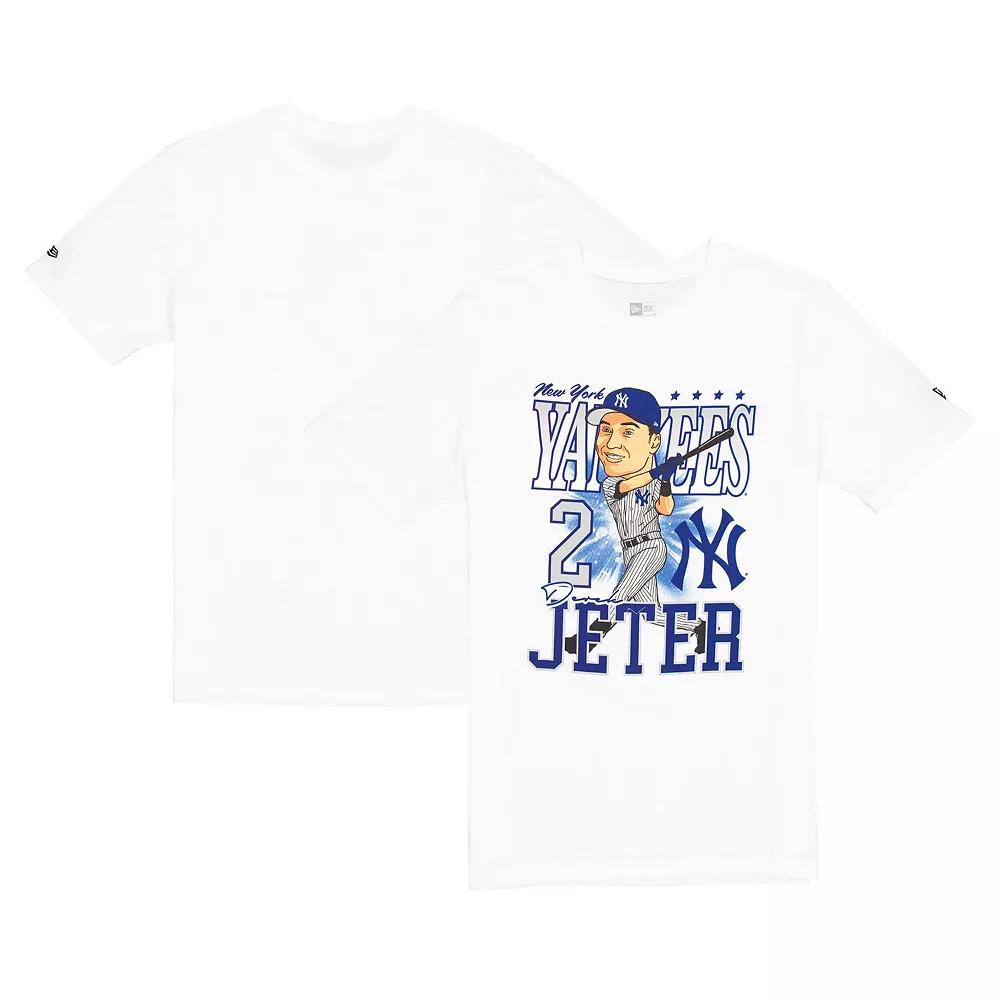 Men's New Era Derek Jeter White New York Yankees Caricature T-Shirt,  Product Image