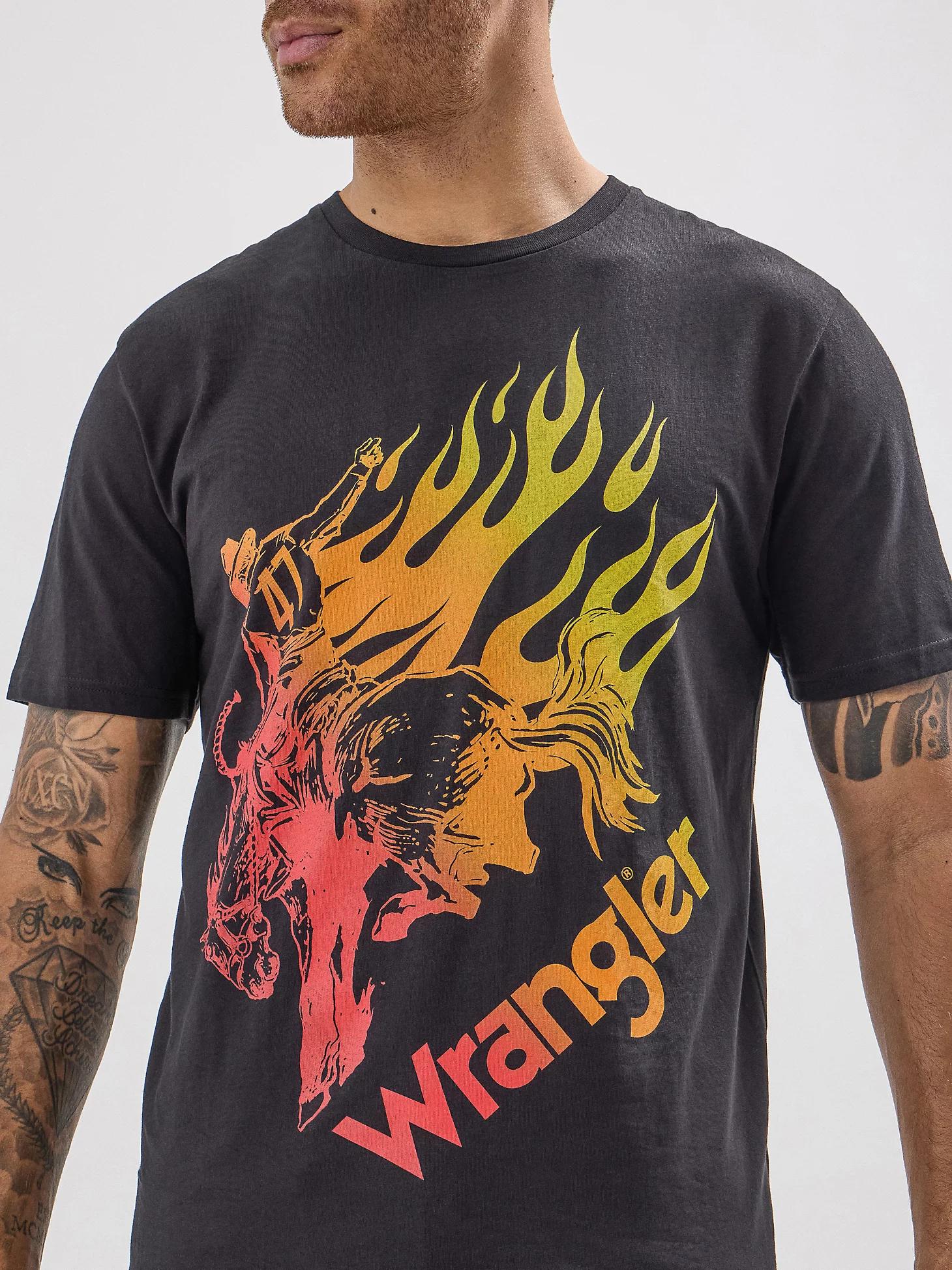 Wrangler® x Hot Wheels™ Men's Flaming Bronco T-Shirt Beauty Product Image